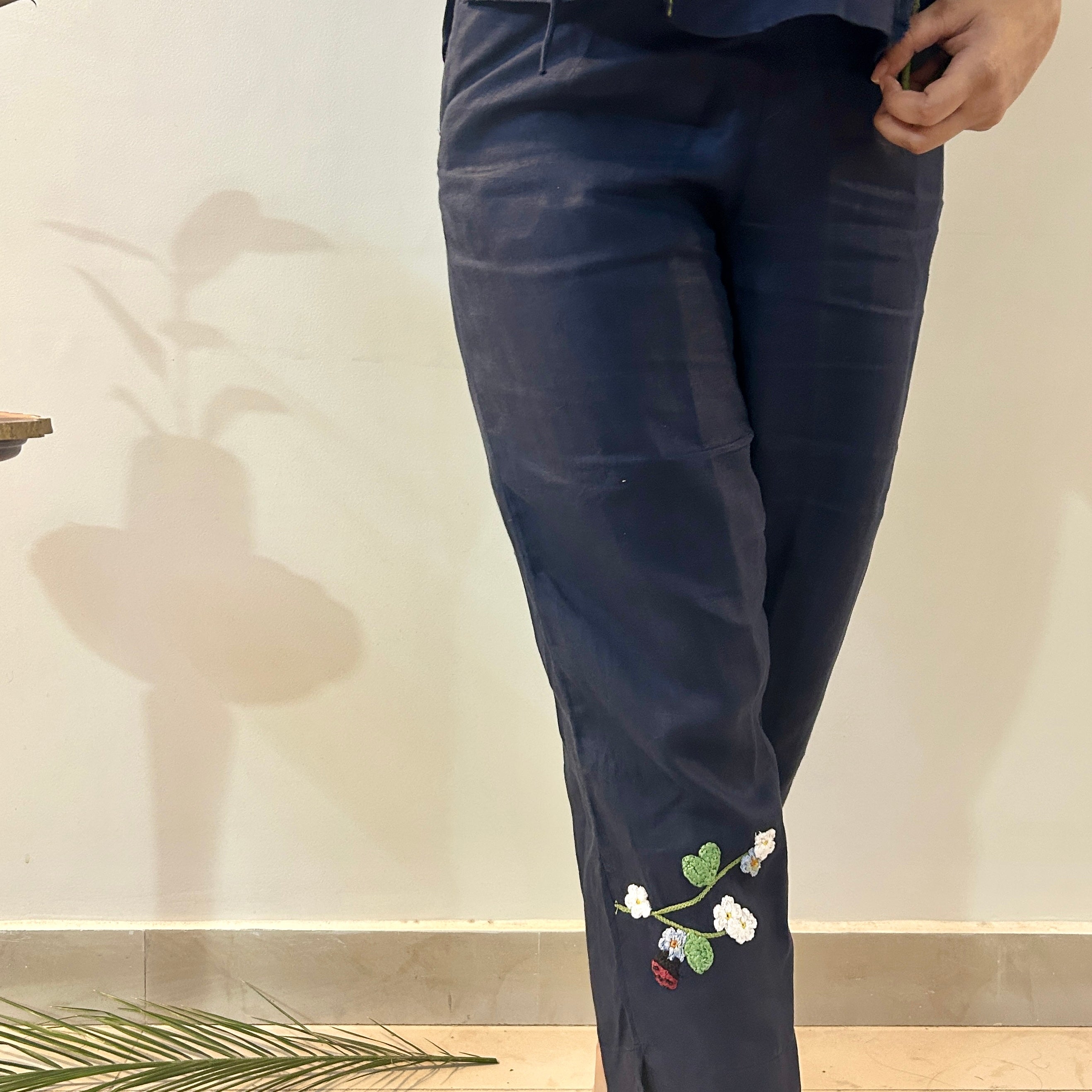 Indigo Ladybug Set by Ikriit'm with Linen at Kamakhyaa for sustainable fashion