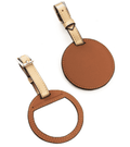 Gingerbread & Gold Vegan Leather Travel Tag by Green Hermitage with Accents & Accessories, Corporate Products & Travel Accessories by Green Hermitage at Kamakhyaa for sustainable fashion