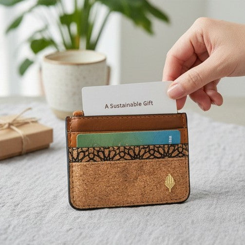 Iris Vegan Leather Cardholder - Tawny Brown, Tan Matt by Green Hermitage with Accents & Accessories, Corporate Products & Travel Accessories by Green Hermitage at Kamakhyaa for sustainable fashion