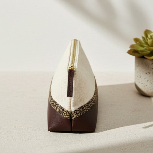 Travel Utility Kit - Off white, Cork & Maroon by Green Hermitage with Accents & Accessories, Corporate Products & Travel Accessories by Green Hermitage at Kamakhyaa for sustainable fashion
