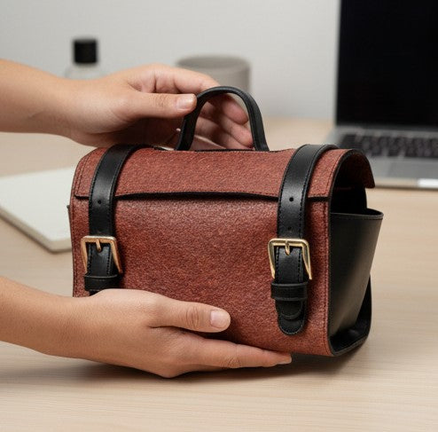 Travel Utility Kit - Madder Red & Black by Green Hermitage with Accents & Accessories, Corporate Products & Travel Accessories by Green Hermitage at Kamakhyaa for sustainable fashion