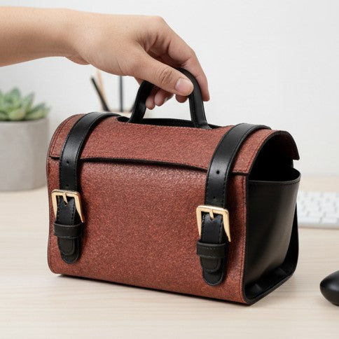 Travel Utility Kit - Madder Red & Black by Green Hermitage with Accents & Accessories, Corporate Products & Travel Accessories by Green Hermitage at Kamakhyaa for sustainable fashion