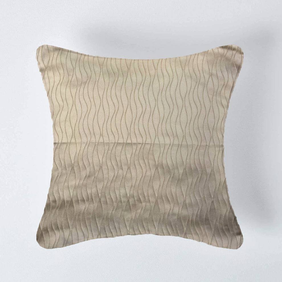 Contour Cushion Cover Sets by Aetherea with Cotton, Cushion covers, Grey, Lines, Silver, Solid, Upcycled, Upcycled Cotton, Wavy Lines at Kamakhyaa for sustainable fashion