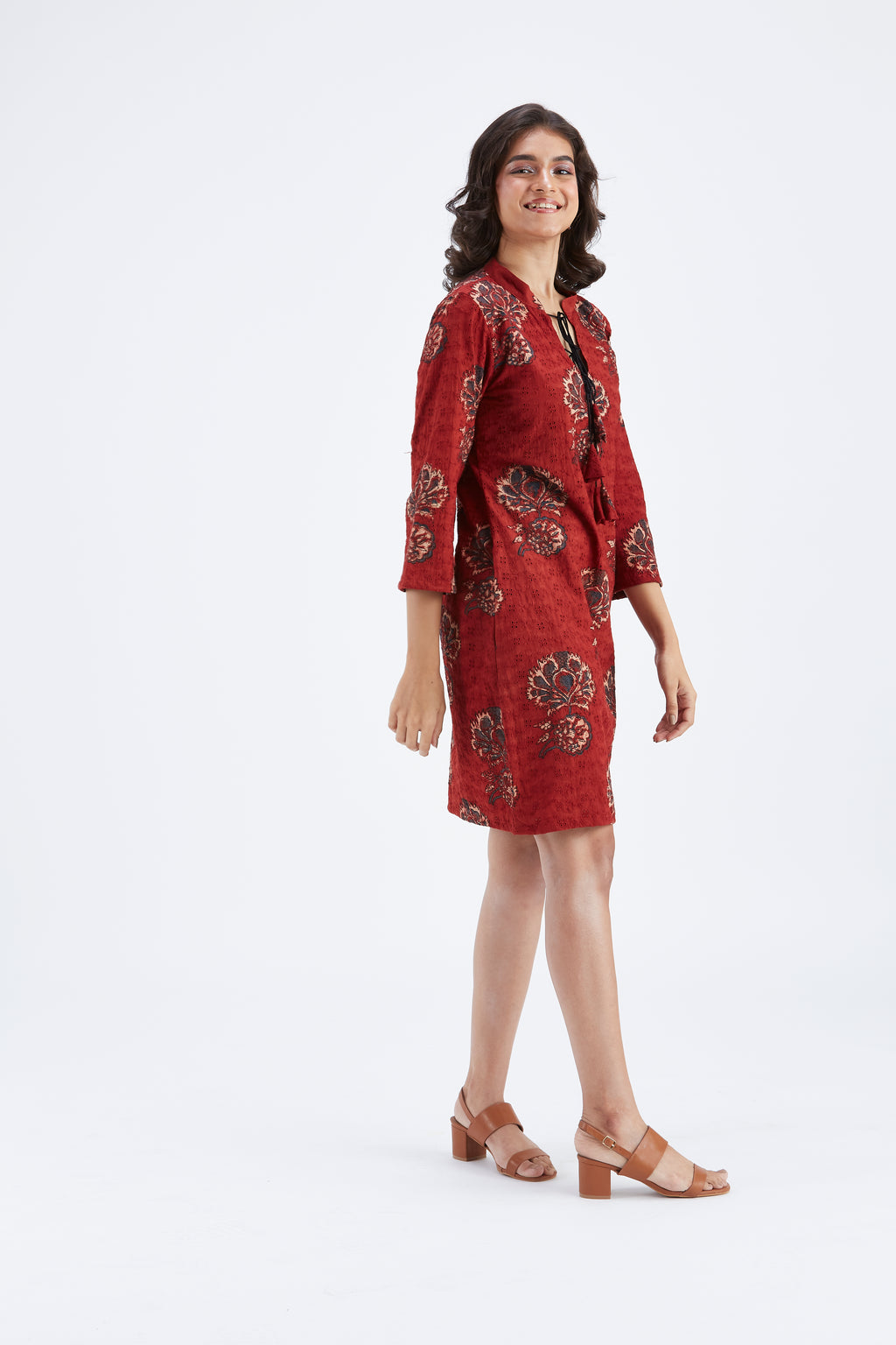 Isla Red dress by Hasttvam with Ete by Hasttvam at Kamakhyaa for sustainable fashion