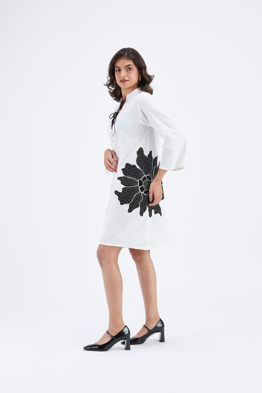 Isla White dress by Hasttvam with Ete by Hasttvam at Kamakhyaa for sustainable fashion