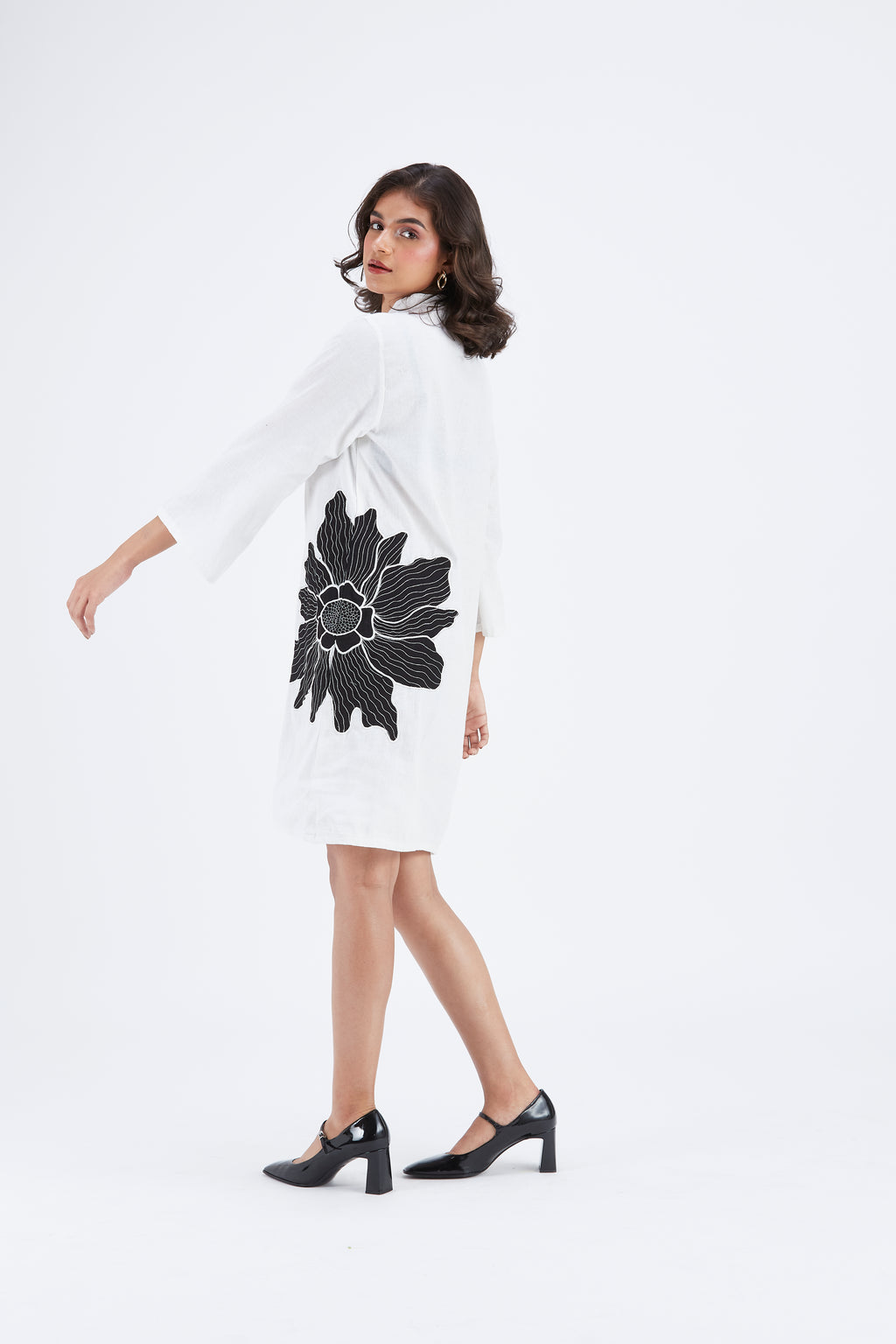 Isla White dress by Hasttvam with Ete by Hasttvam at Kamakhyaa for sustainable fashion