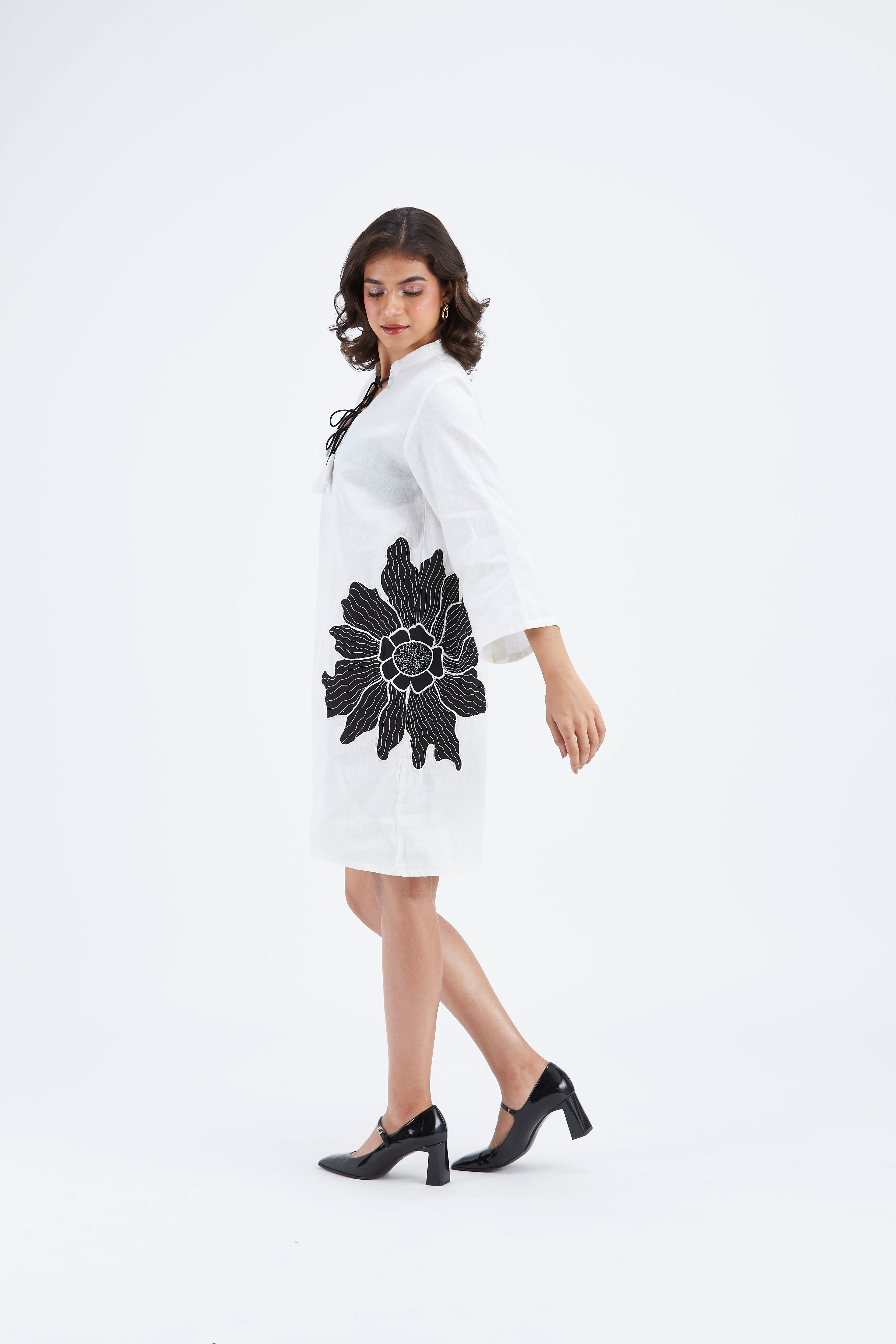 Isla White dress by Hasttvam with Ete by Hasttvam at Kamakhyaa for sustainable fashion