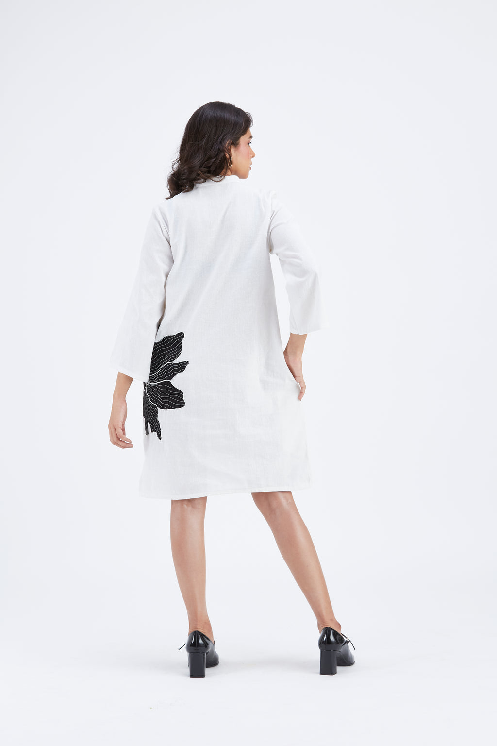 Isla White dress by Hasttvam with Ete by Hasttvam at Kamakhyaa for sustainable fashion