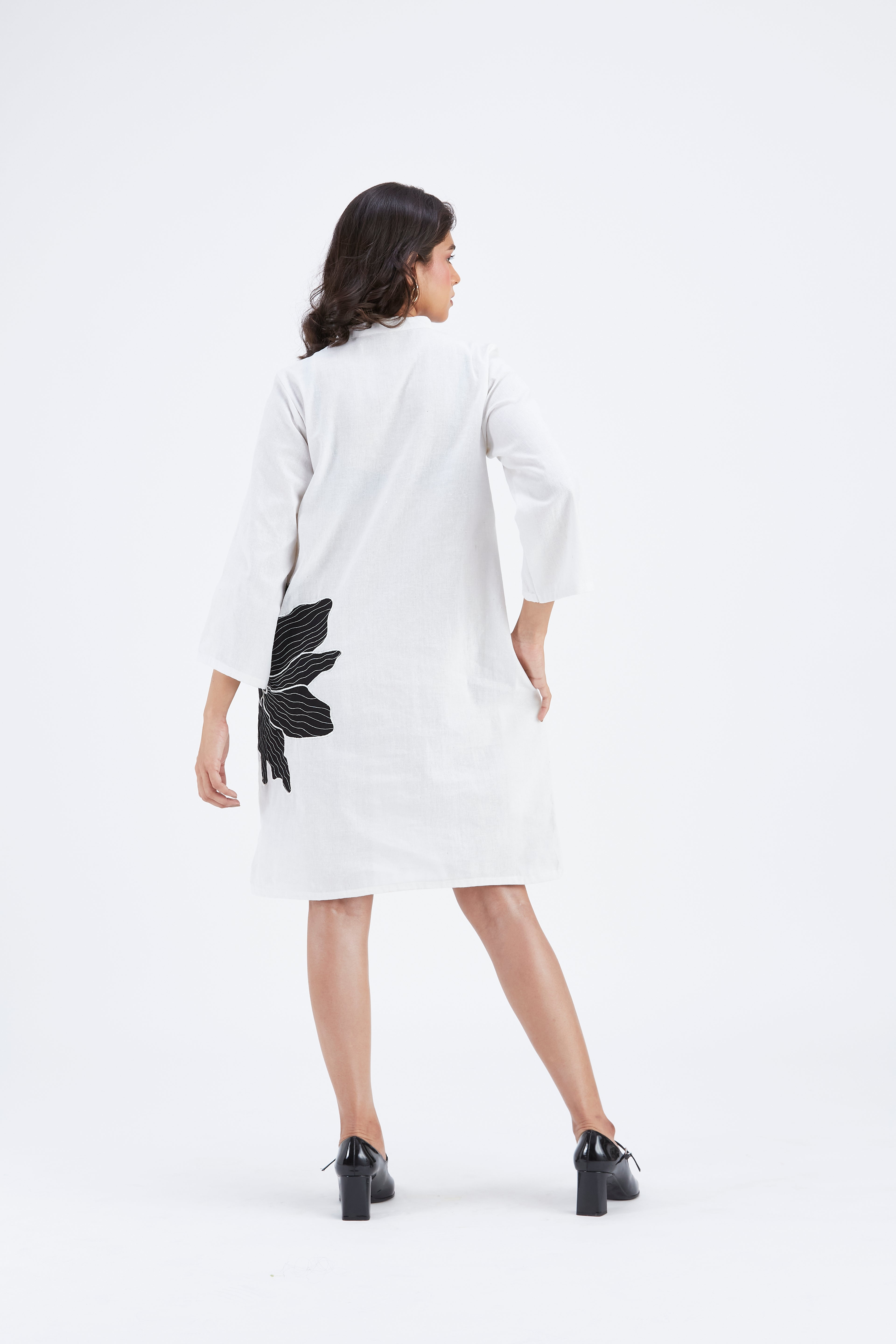 Isla White dress by Hasttvam with Ete by Hasttvam at Kamakhyaa for sustainable fashion