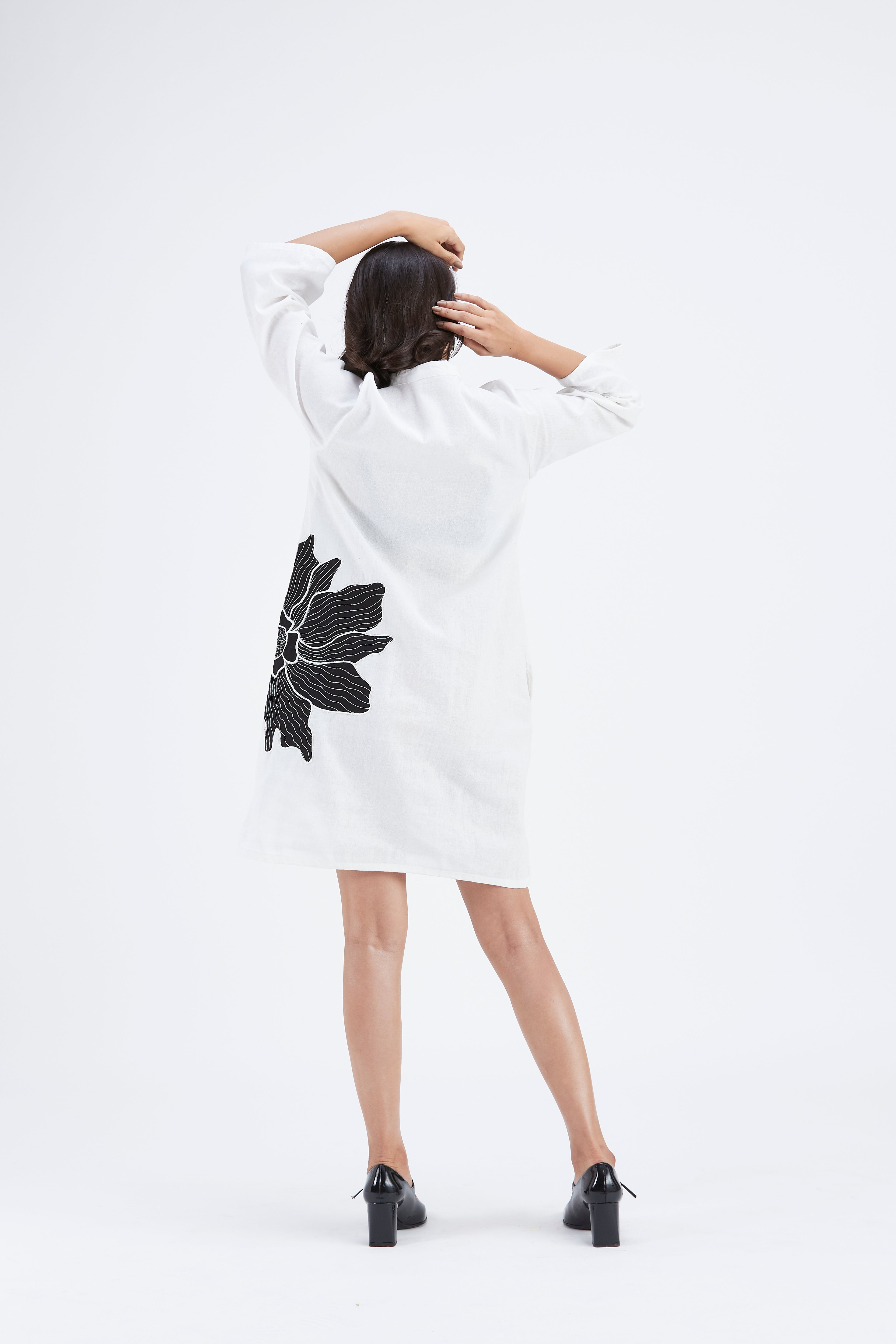 Isla White dress by Hasttvam with Ete by Hasttvam at Kamakhyaa for sustainable fashion