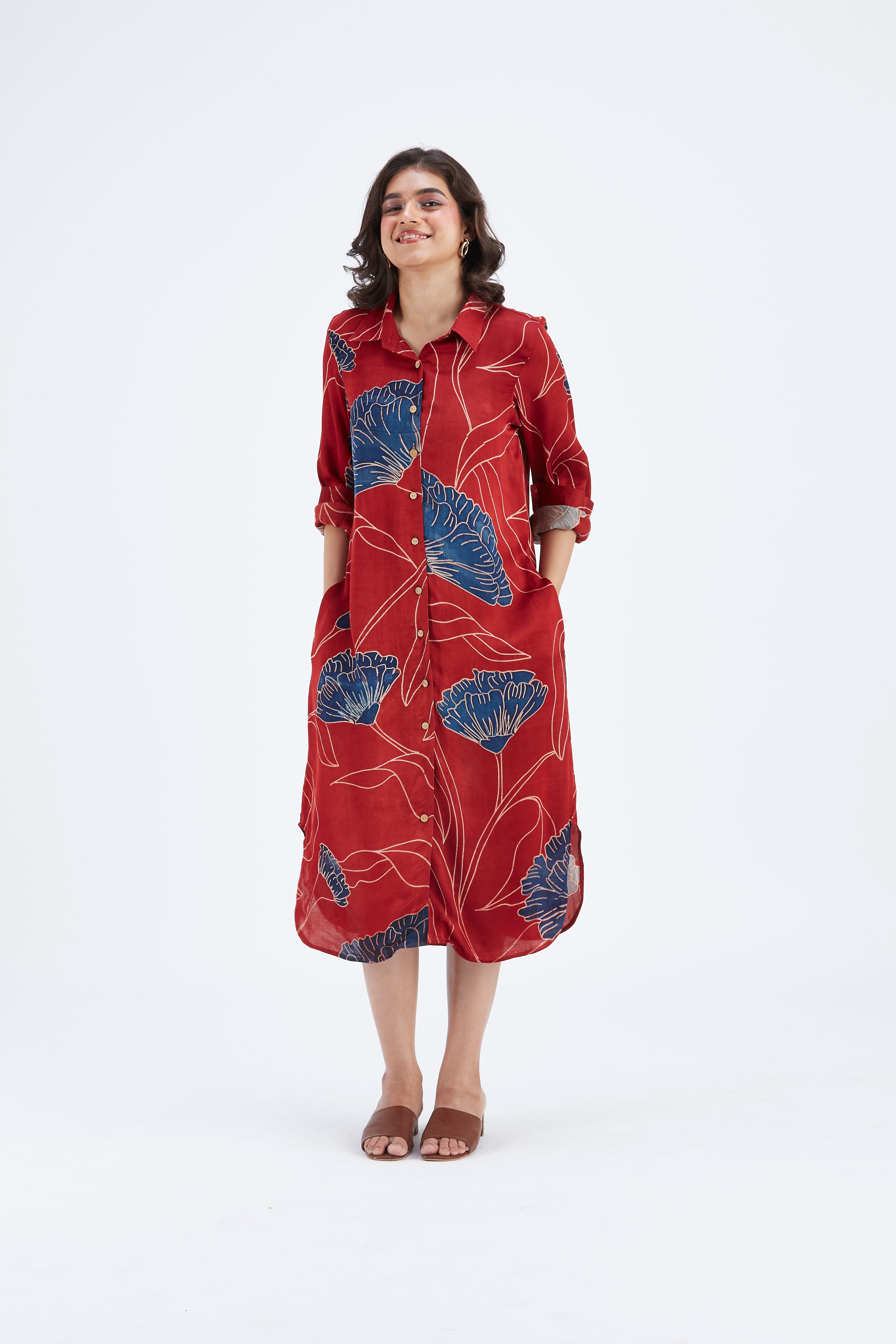 Zae Red dress by Hasttvam with Ete by Hasttvam at Kamakhyaa for sustainable fashion