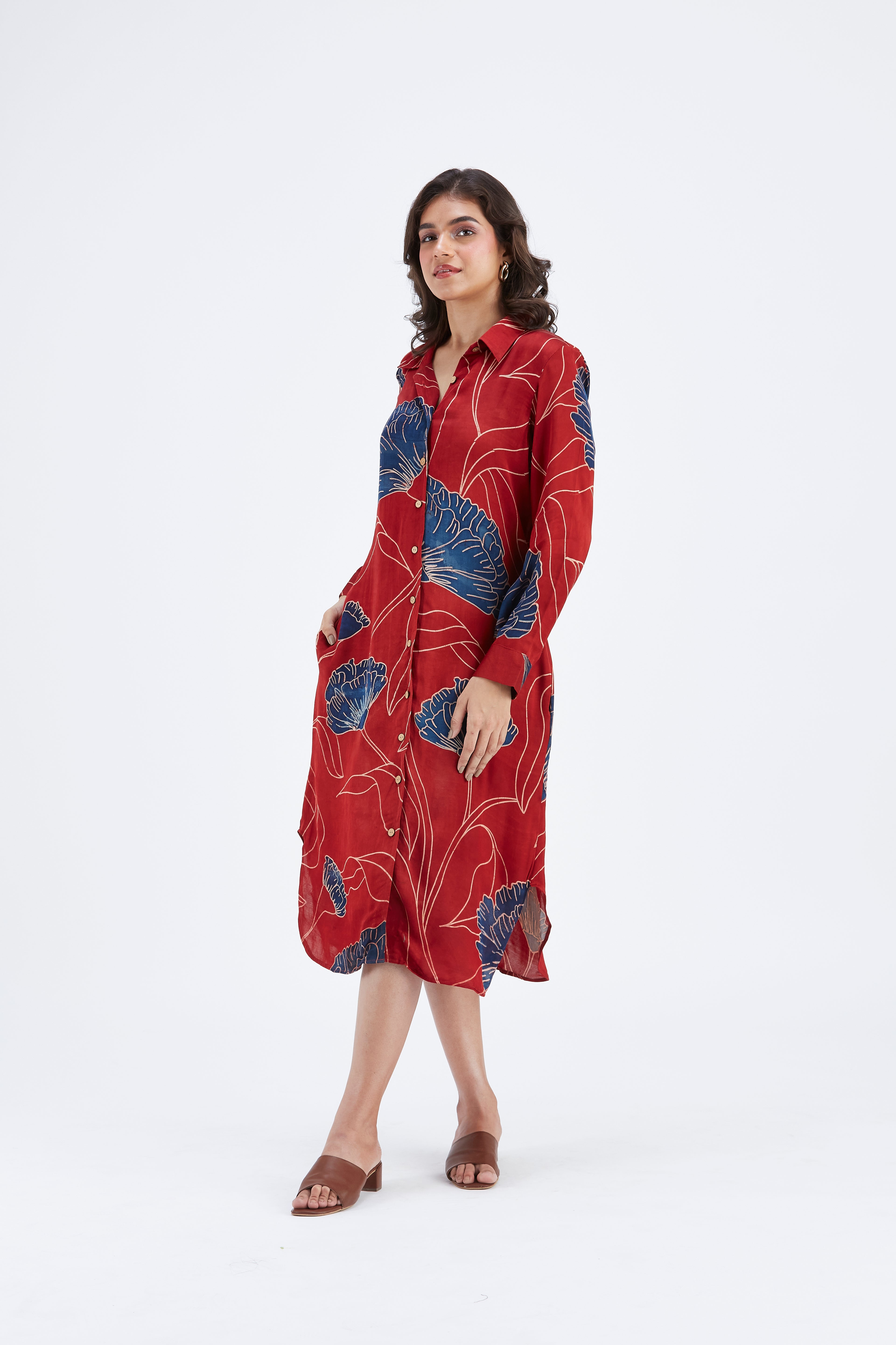 Zae Red dress by Hasttvam with Ete by Hasttvam at Kamakhyaa for sustainable fashion