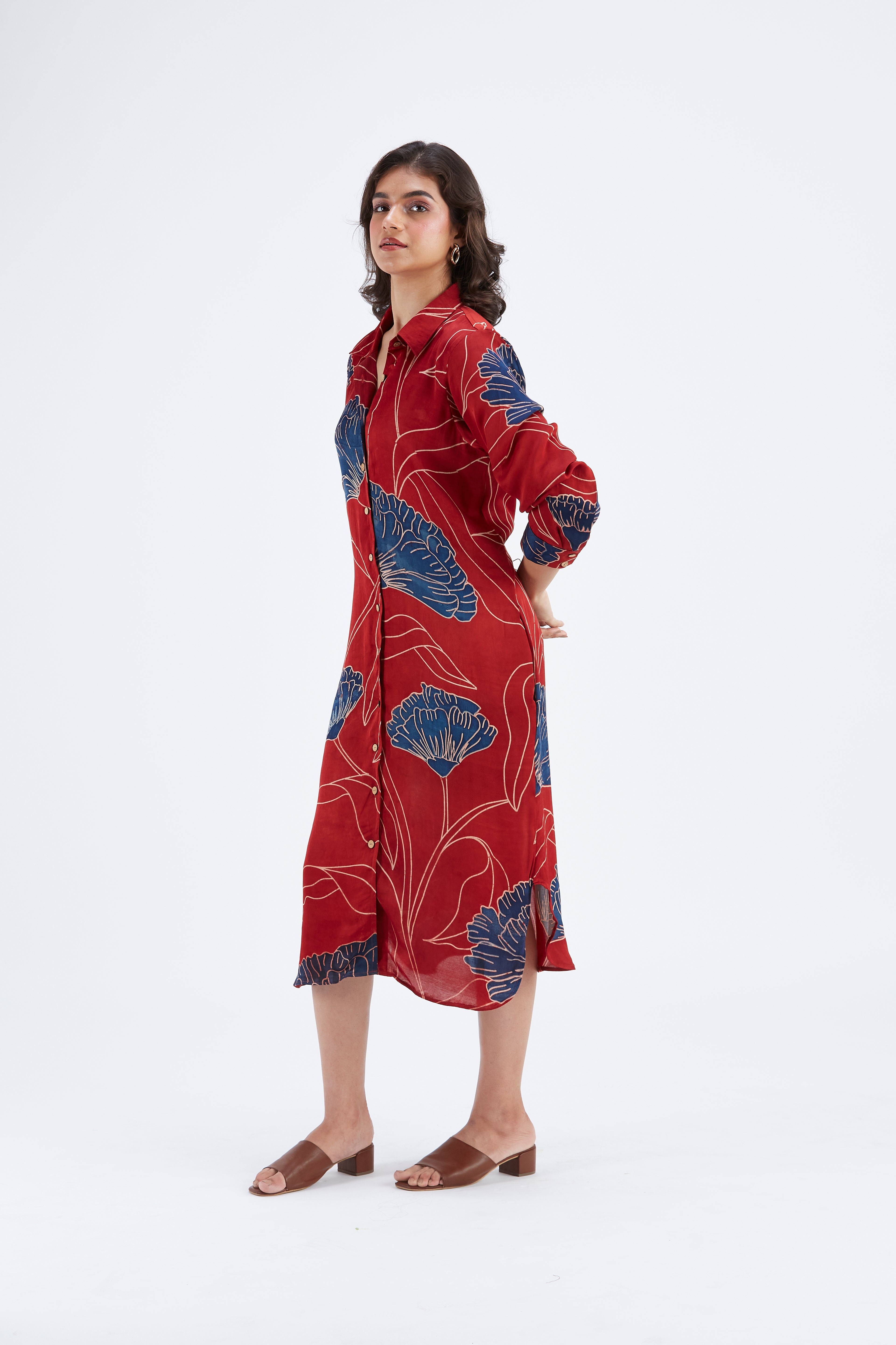Zae Red dress by Hasttvam with Ete by Hasttvam at Kamakhyaa for sustainable fashion