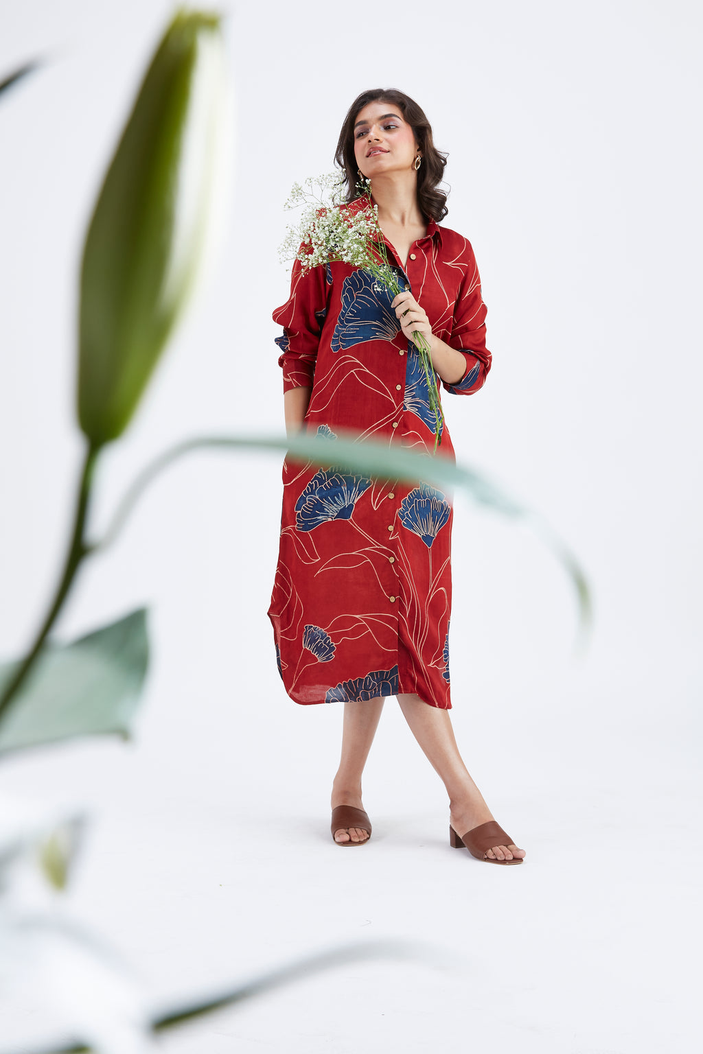 Zae Red dress by Hasttvam with Ete by Hasttvam at Kamakhyaa for sustainable fashion