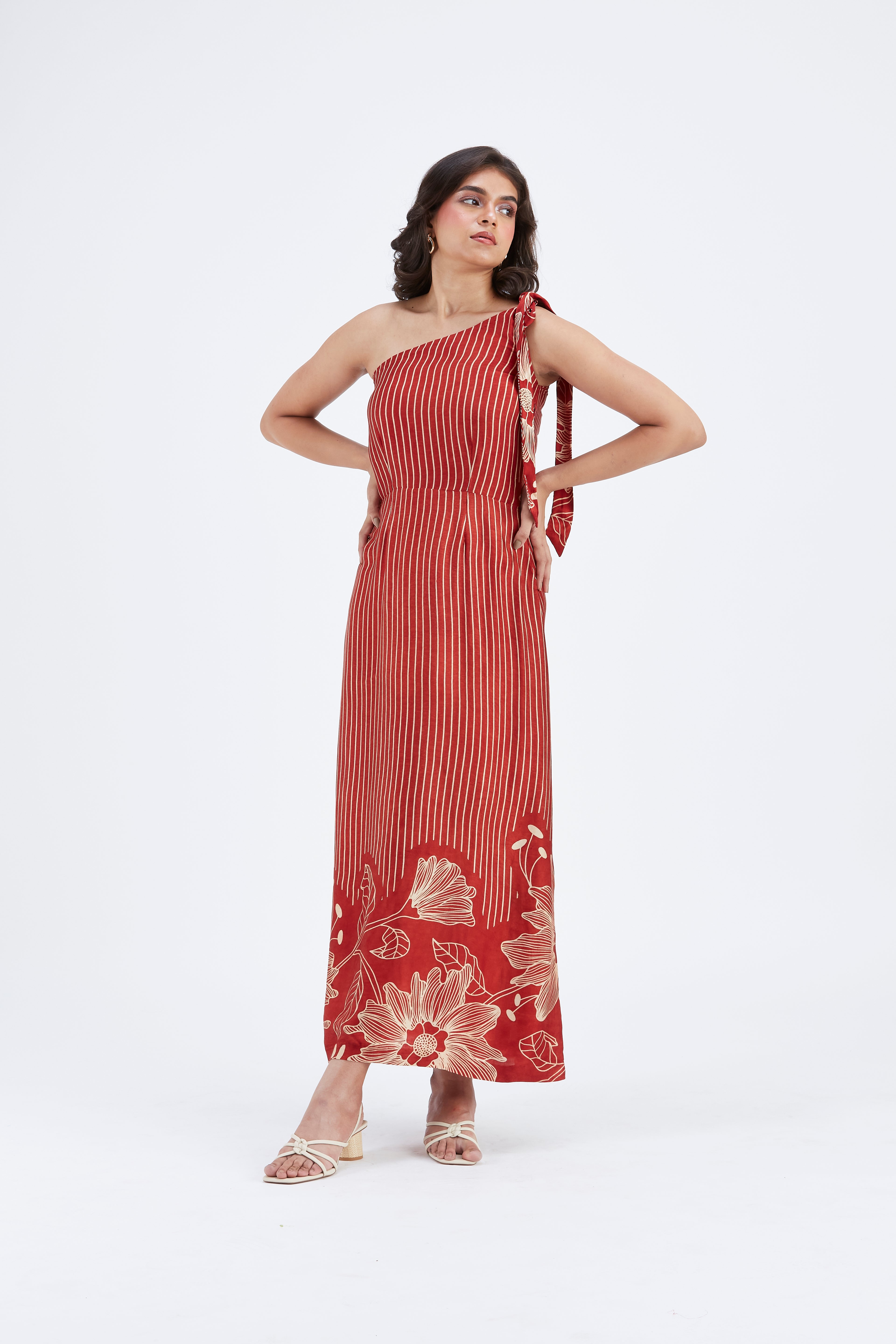 Cecilia Red dress by Hasttvam with Ete by Hasttvam at Kamakhyaa for sustainable fashion