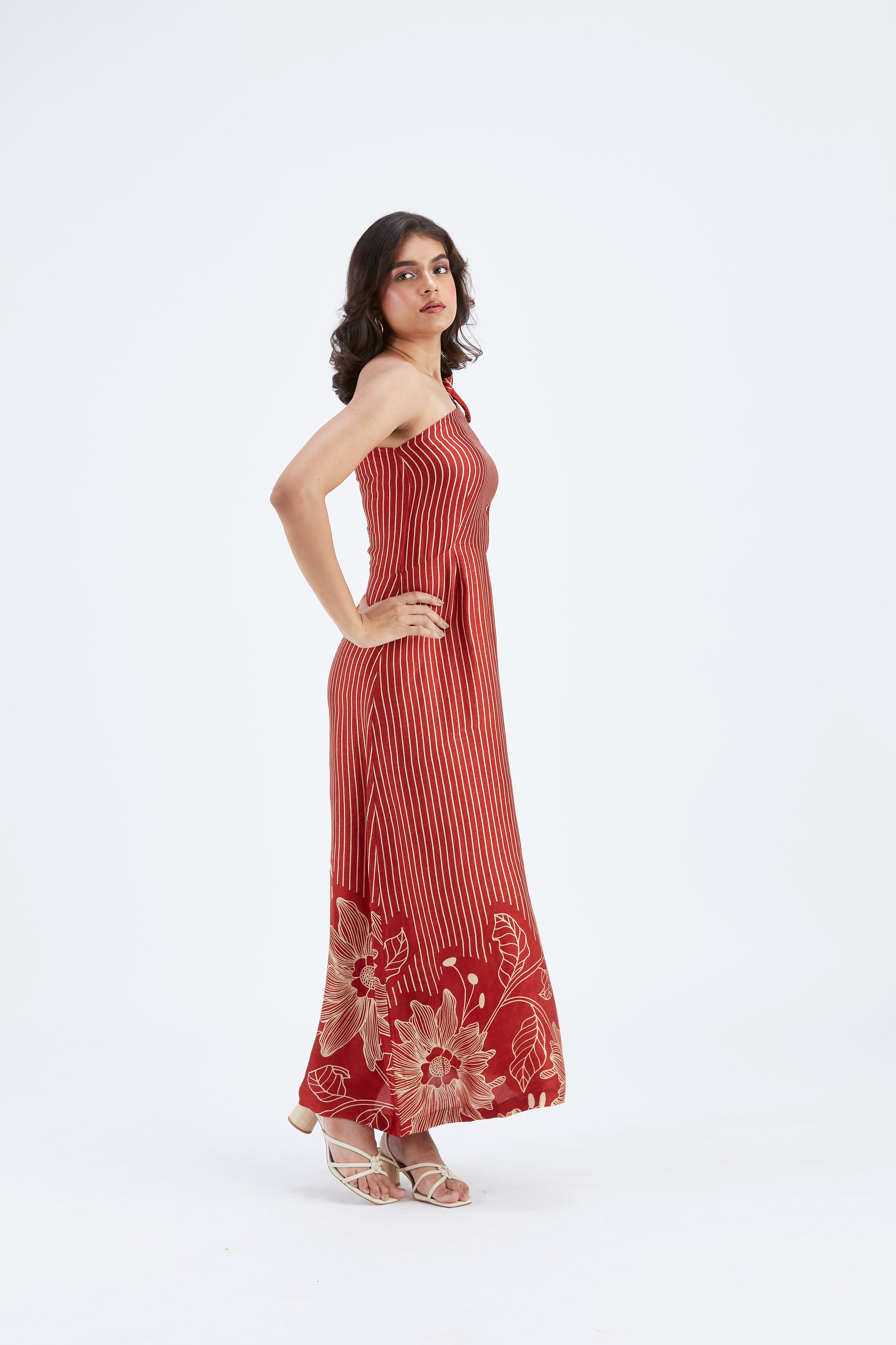 Cecilia Red dress by Hasttvam with Ete by Hasttvam at Kamakhyaa for sustainable fashion