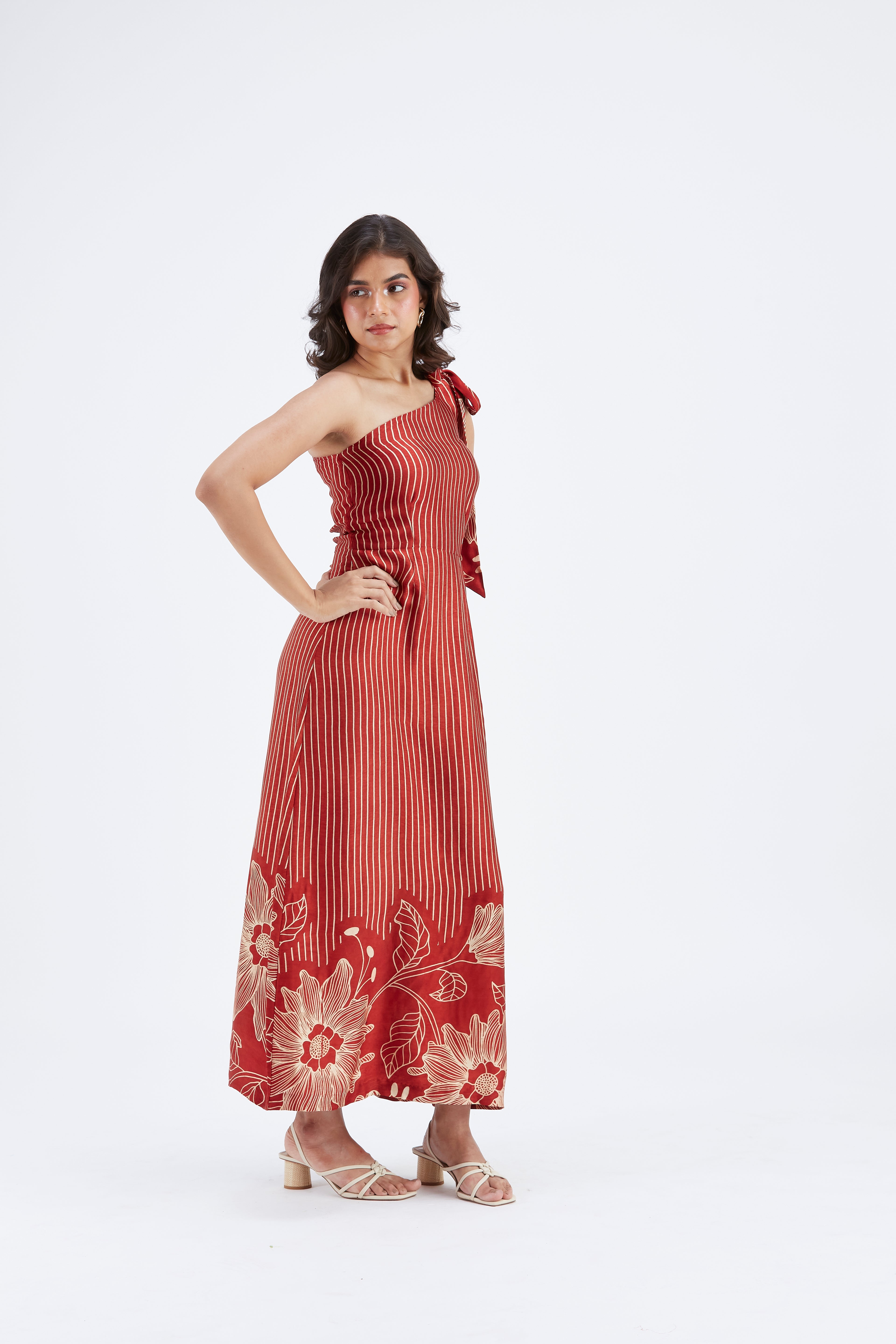 Cecilia Red dress by Hasttvam with Ete by Hasttvam at Kamakhyaa for sustainable fashion