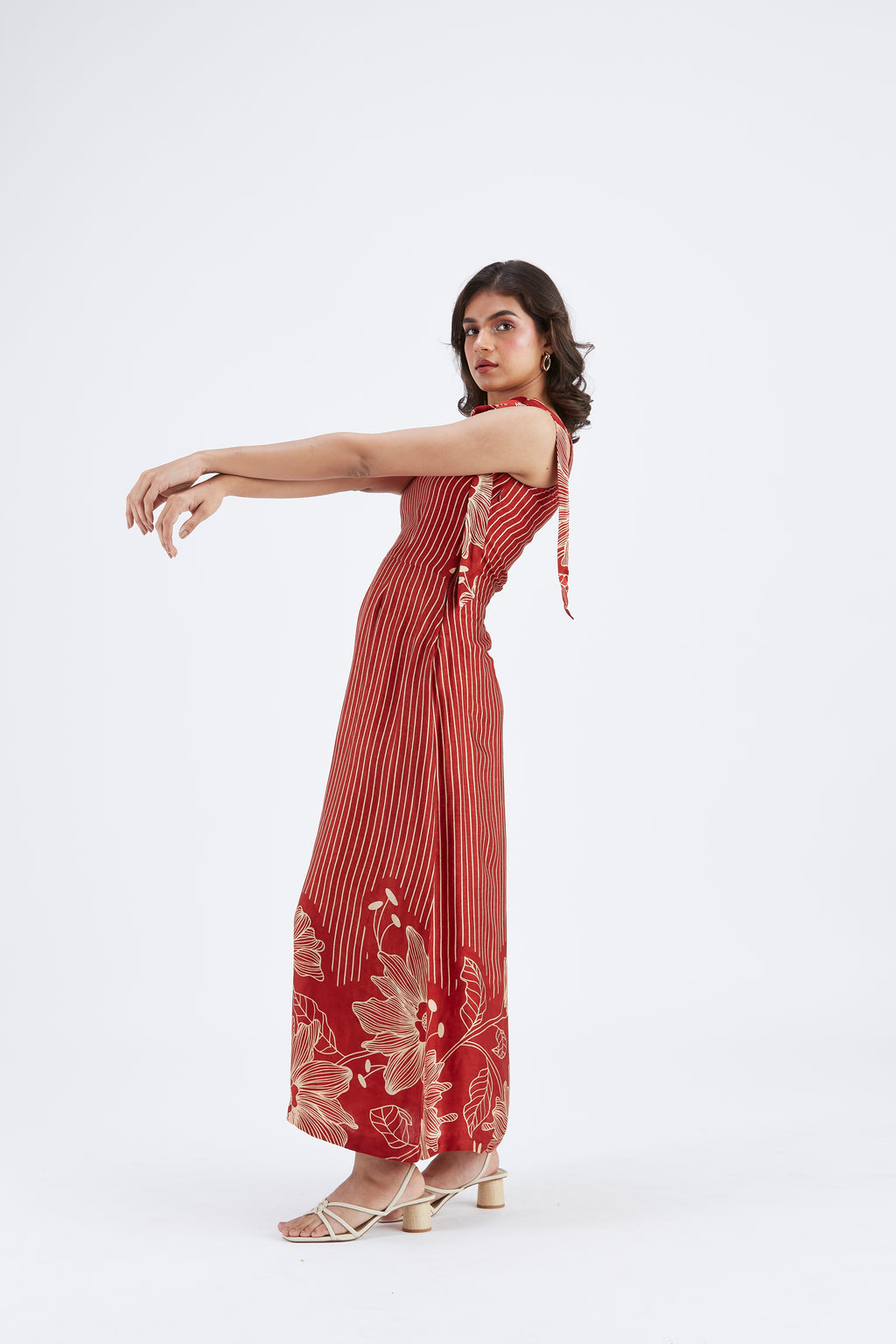 Cecilia Red dress by Hasttvam with Ete by Hasttvam at Kamakhyaa for sustainable fashion