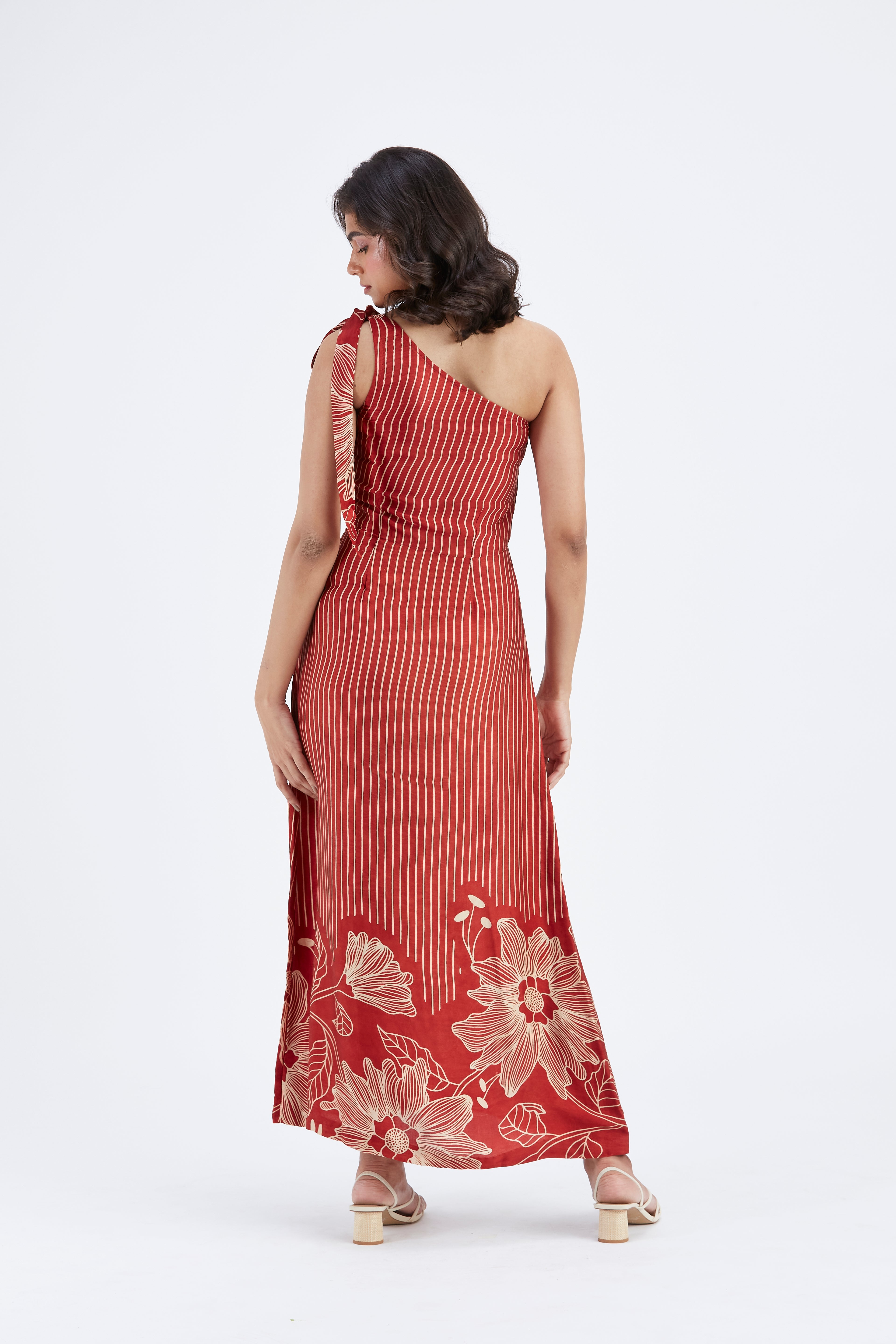 Cecilia Red dress by Hasttvam with Ete by Hasttvam at Kamakhyaa for sustainable fashion