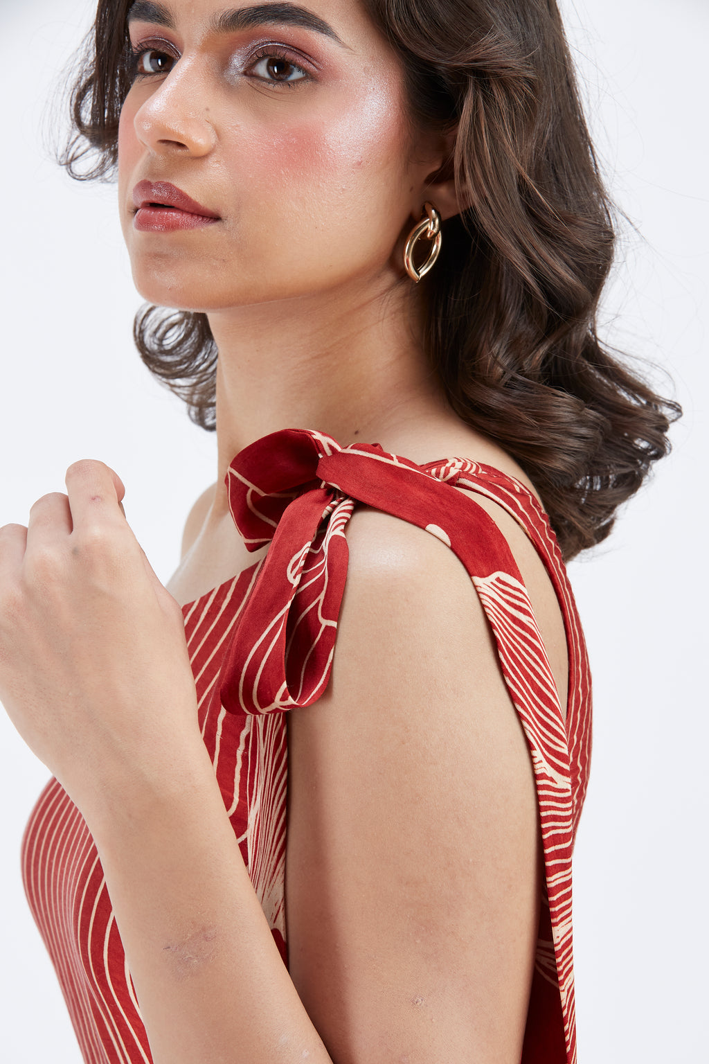 Cecilia Red dress by Hasttvam with Ete by Hasttvam at Kamakhyaa for sustainable fashion