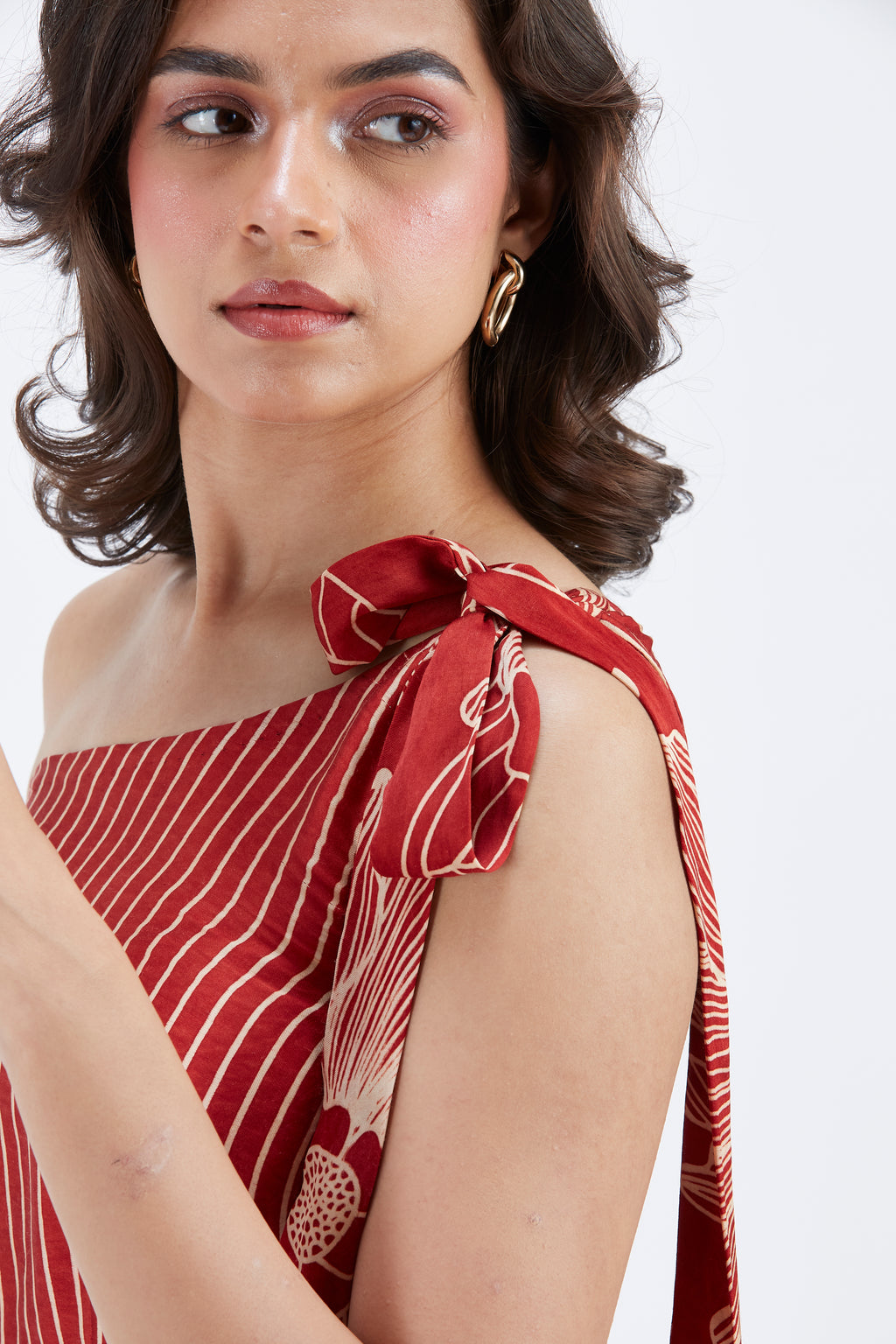 Cecilia Red dress by Hasttvam with Ete by Hasttvam at Kamakhyaa for sustainable fashion