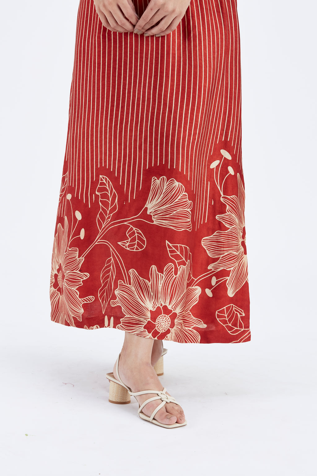 Cecilia Red dress by Hasttvam with Ete by Hasttvam at Kamakhyaa for sustainable fashion