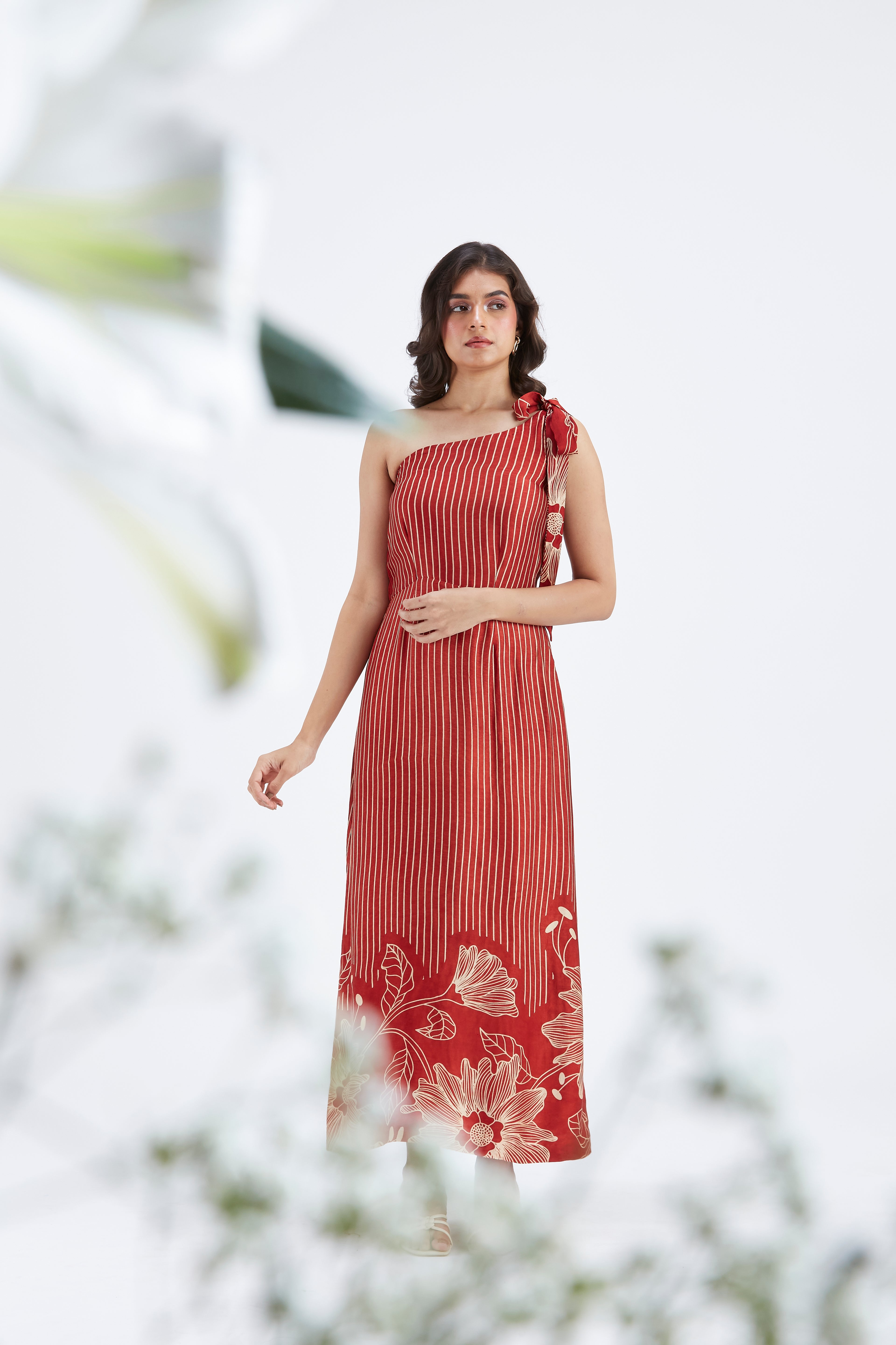 Cecilia Red dress by Hasttvam with Ete by Hasttvam at Kamakhyaa for sustainable fashion