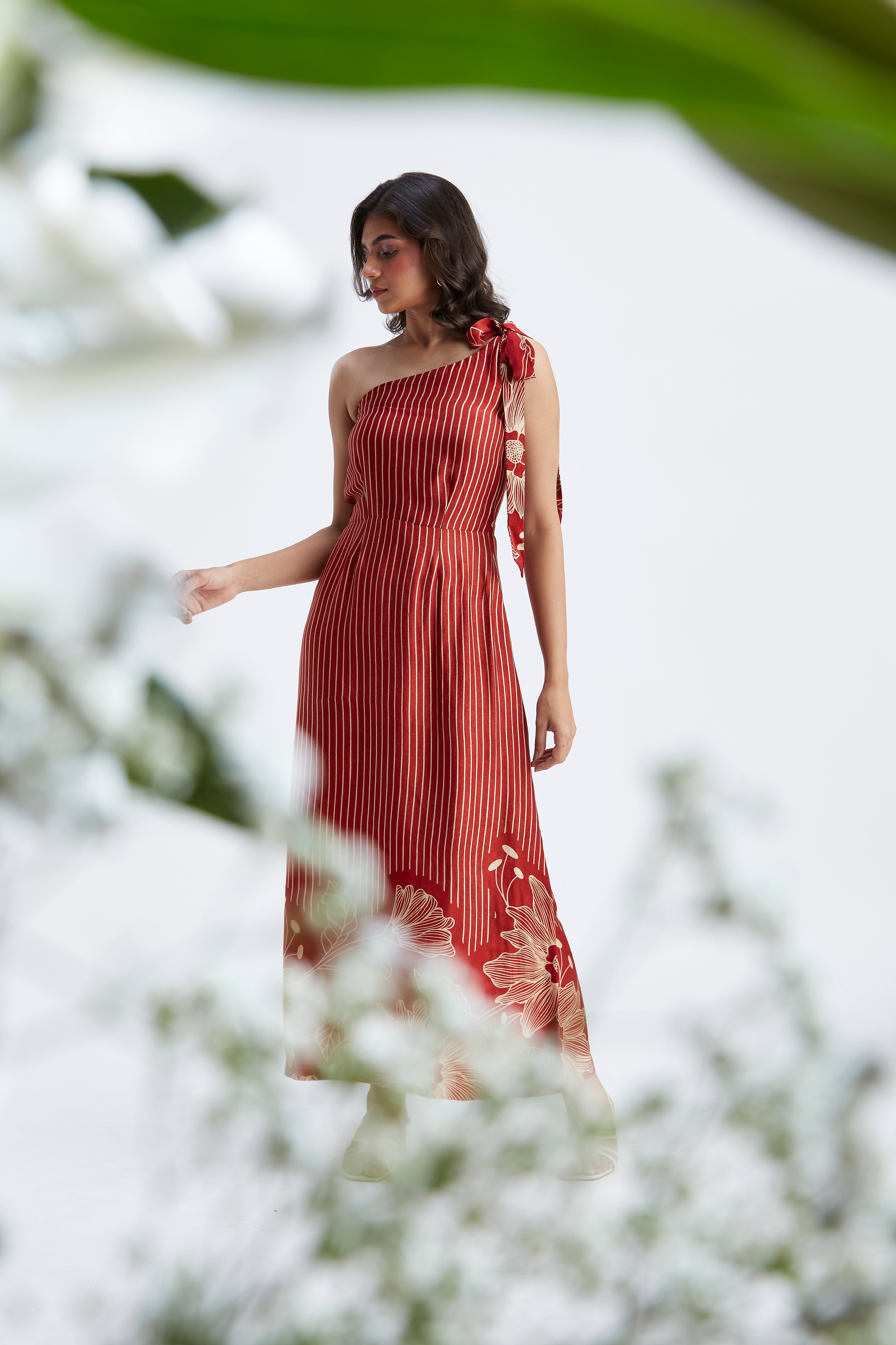 Cecilia Red dress by Hasttvam with Ete by Hasttvam at Kamakhyaa for sustainable fashion