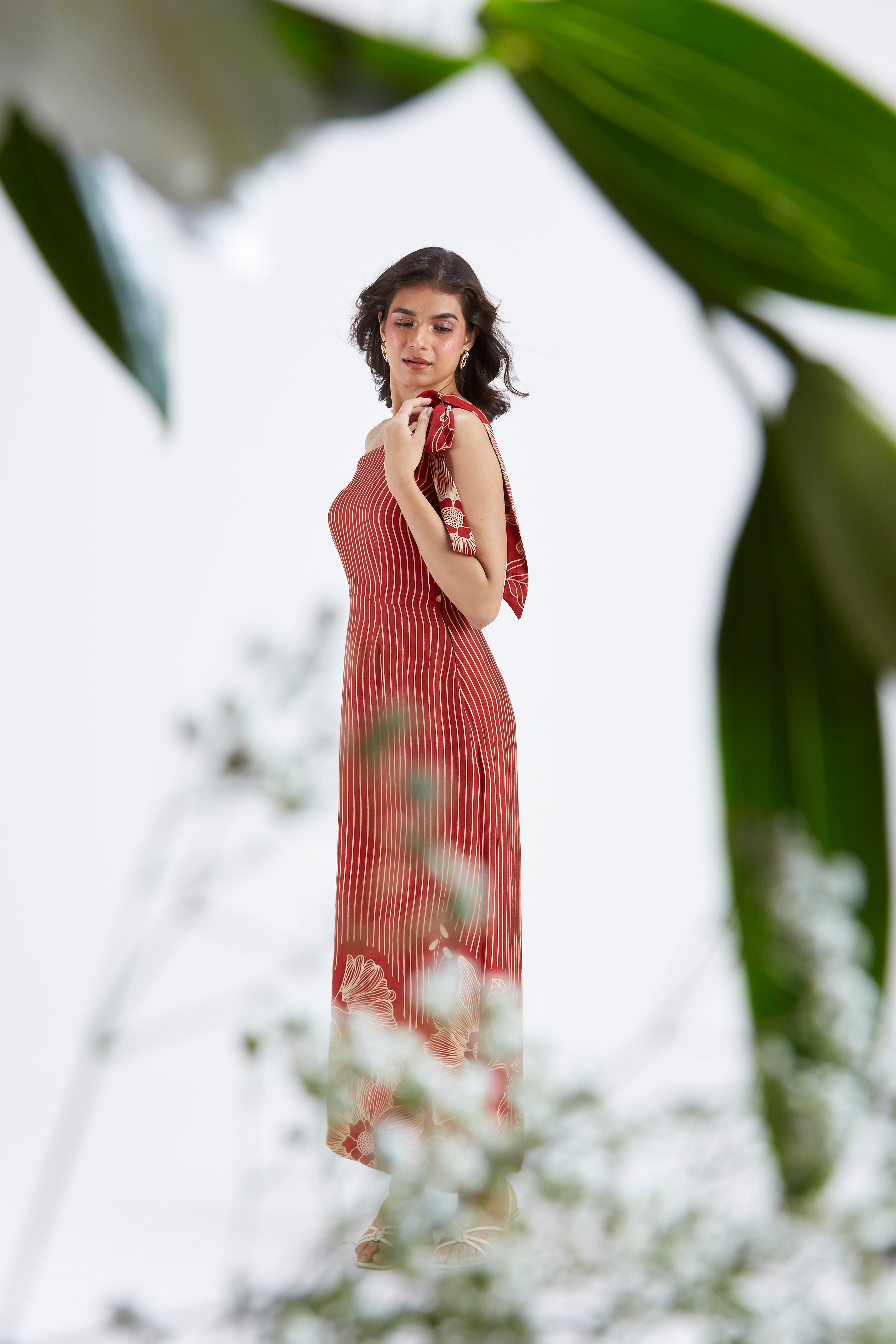 Cecilia Red dress by Hasttvam with Ete by Hasttvam at Kamakhyaa for sustainable fashion