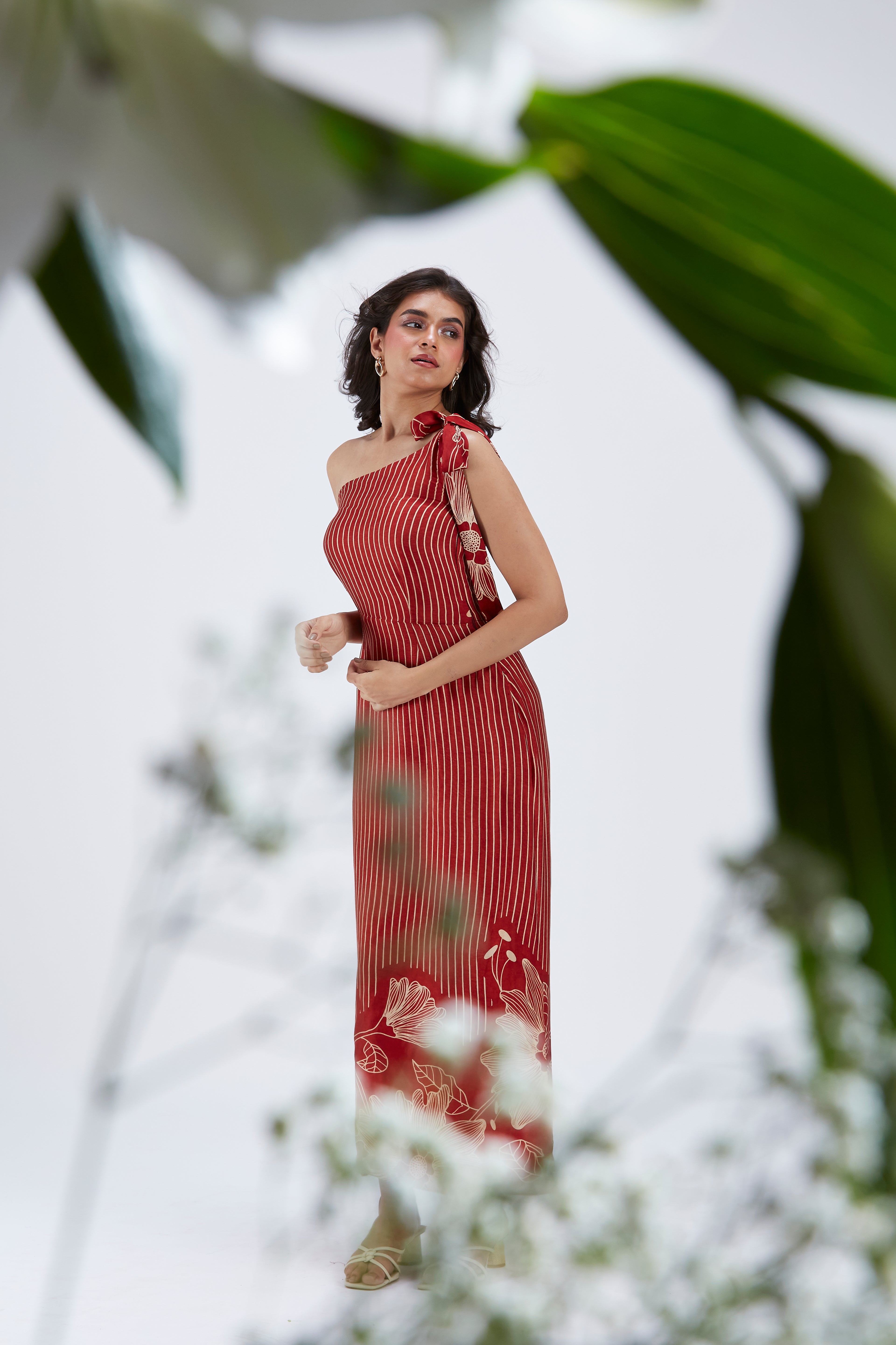 Cecilia Red dress by Hasttvam with Ete by Hasttvam at Kamakhyaa for sustainable fashion