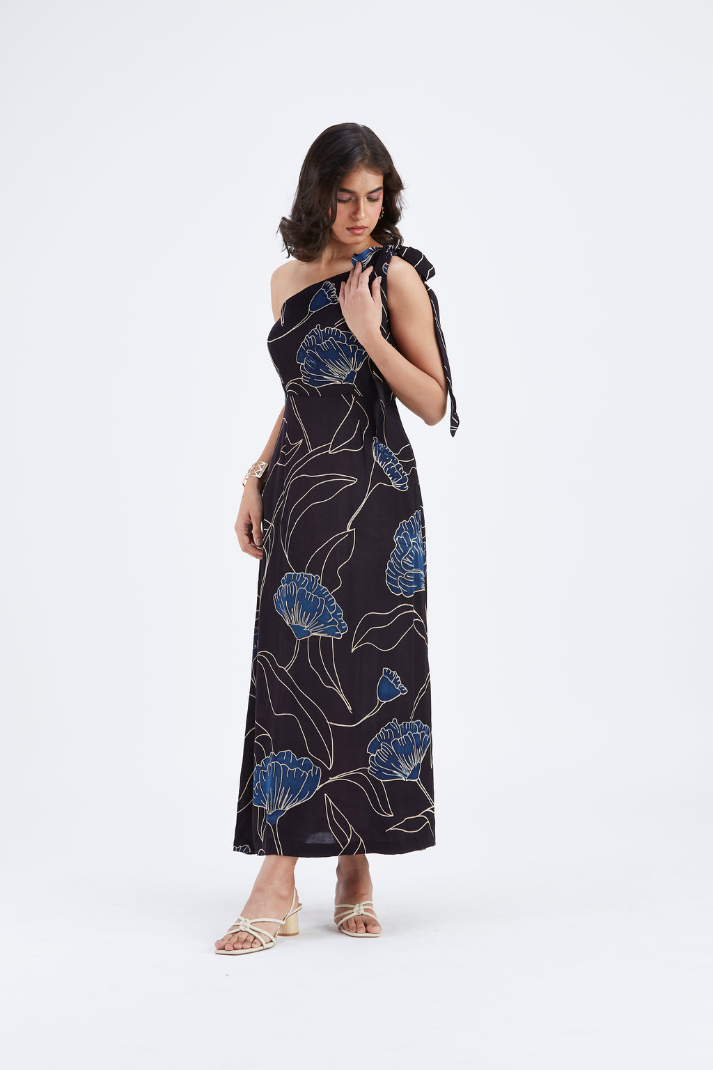 Cecilia Black dress by Hasttvam with Ete by Hasttvam at Kamakhyaa for sustainable fashion