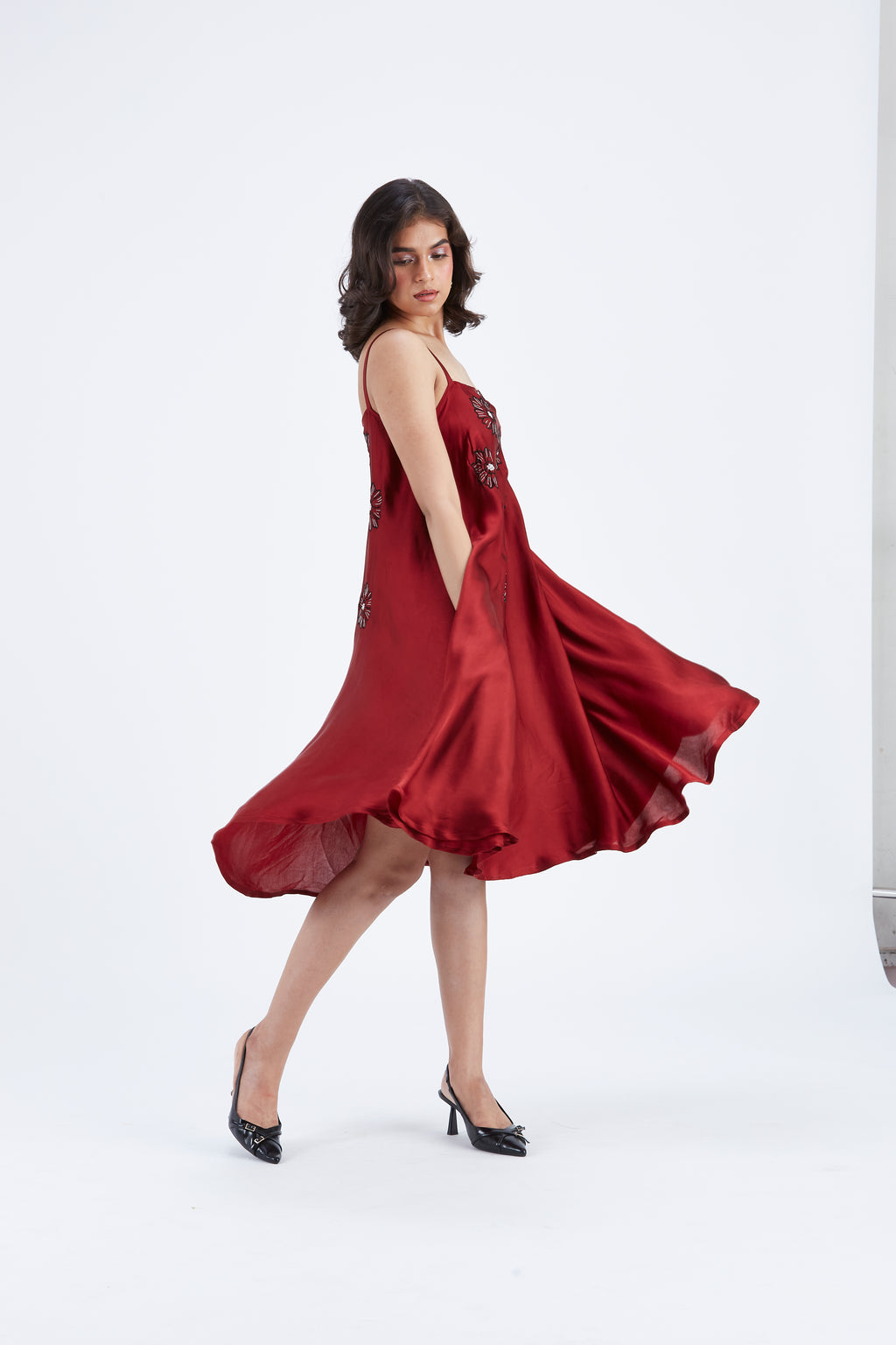 Reya Red dress by Hasttvam with Ete by Hasttvam at Kamakhyaa for sustainable fashion