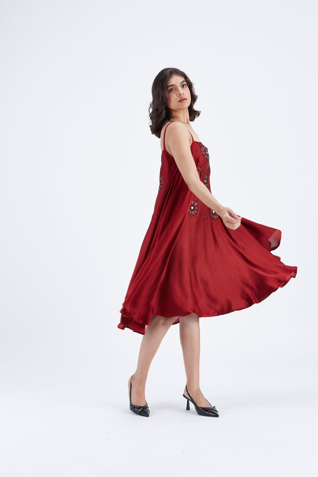 Reya Red dress by Hasttvam with Ete by Hasttvam at Kamakhyaa for sustainable fashion