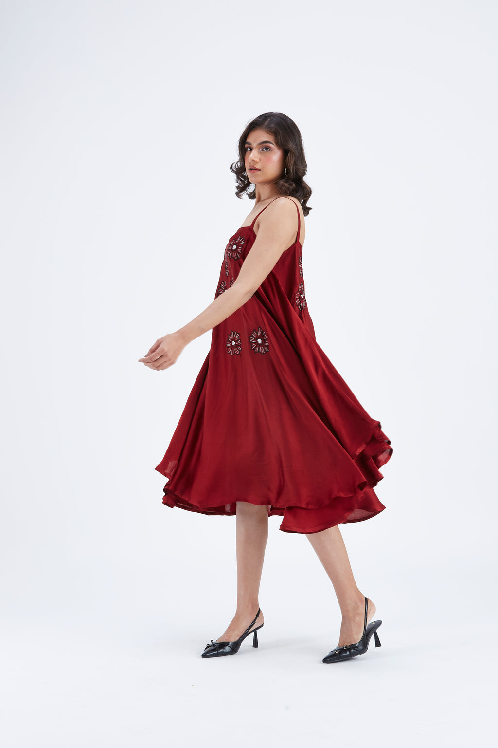 Reya Red dress by Hasttvam with Ete by Hasttvam at Kamakhyaa for sustainable fashion