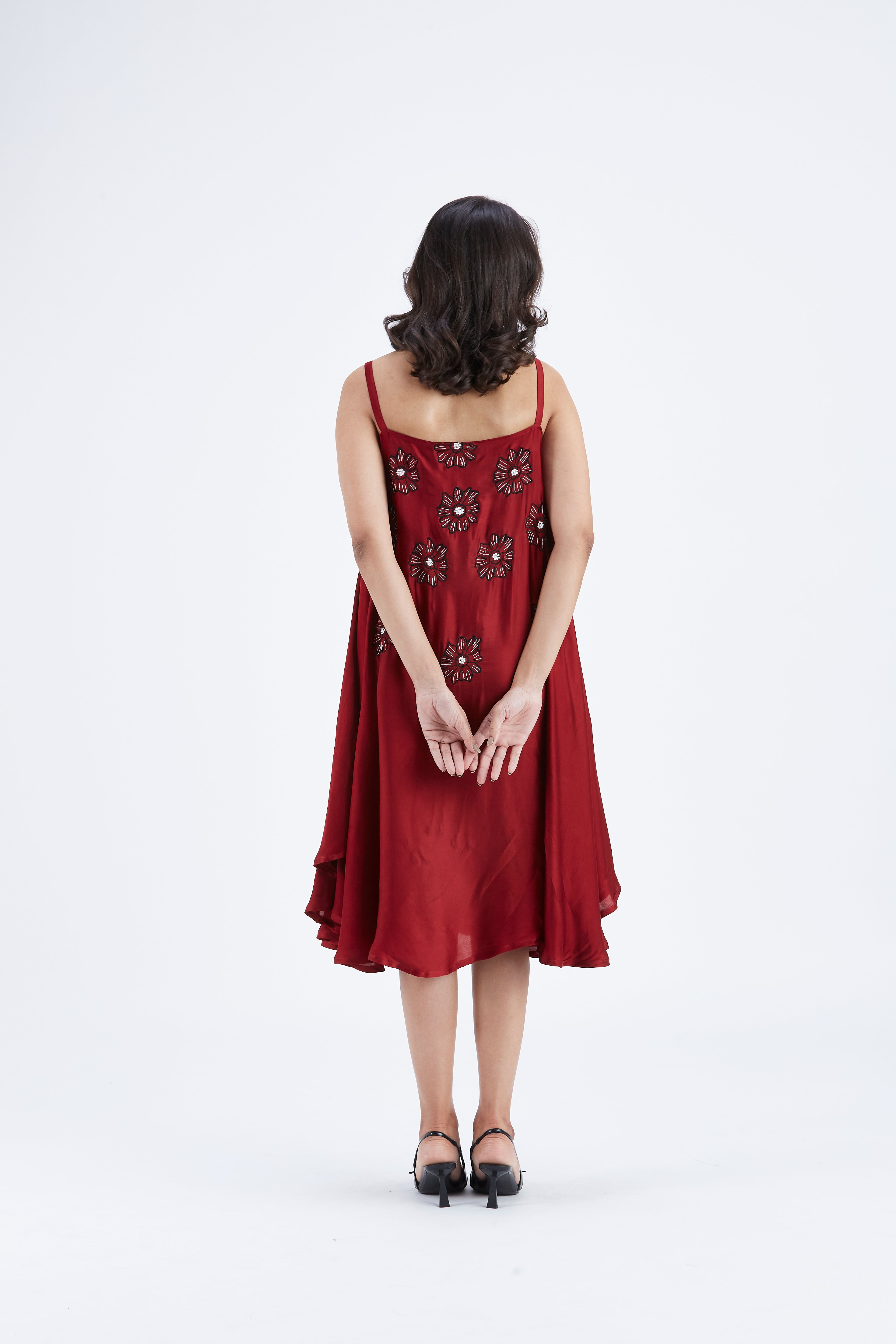 Reya Red dress by Hasttvam with Ete by Hasttvam at Kamakhyaa for sustainable fashion