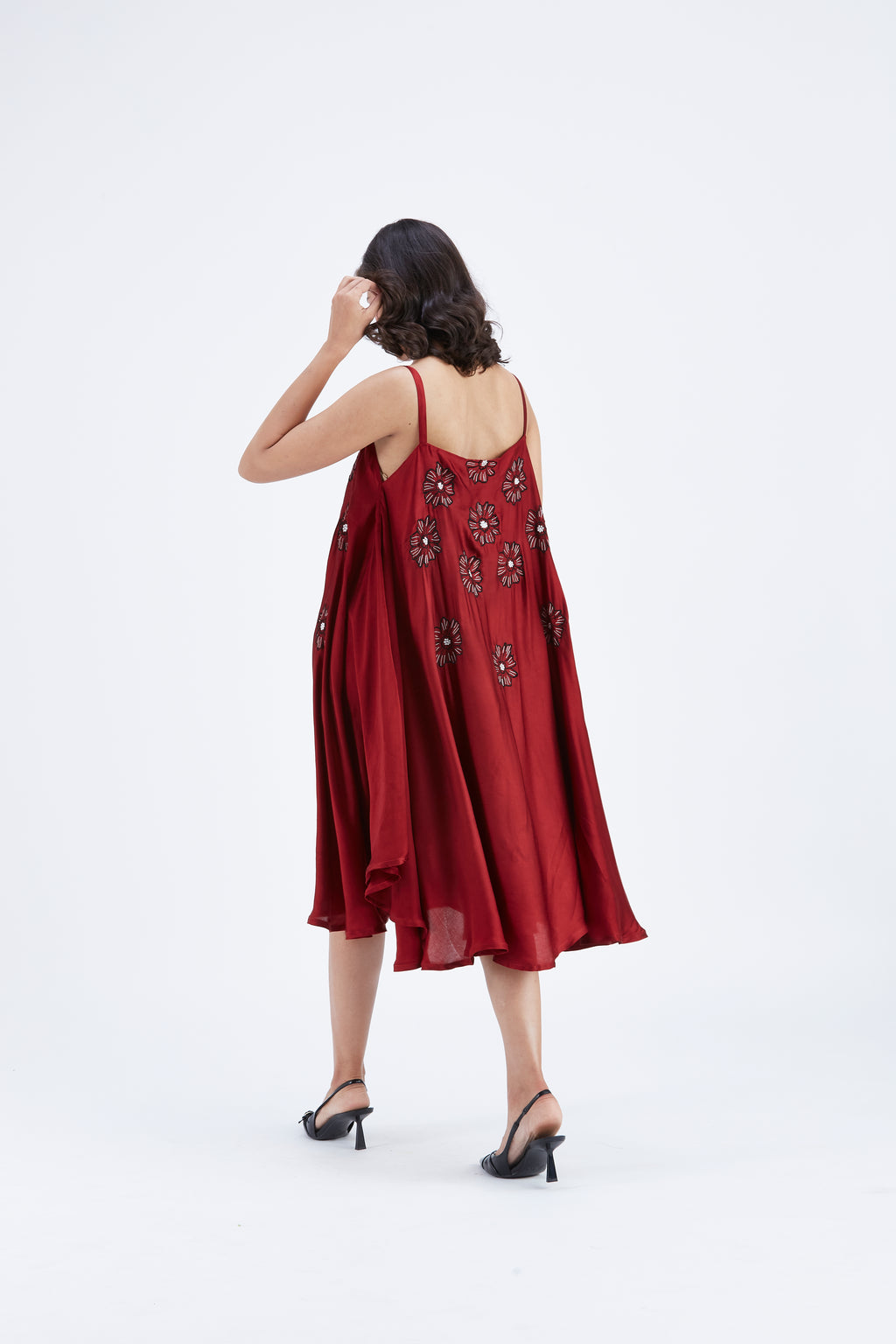 Reya Red dress by Hasttvam with Ete by Hasttvam at Kamakhyaa for sustainable fashion