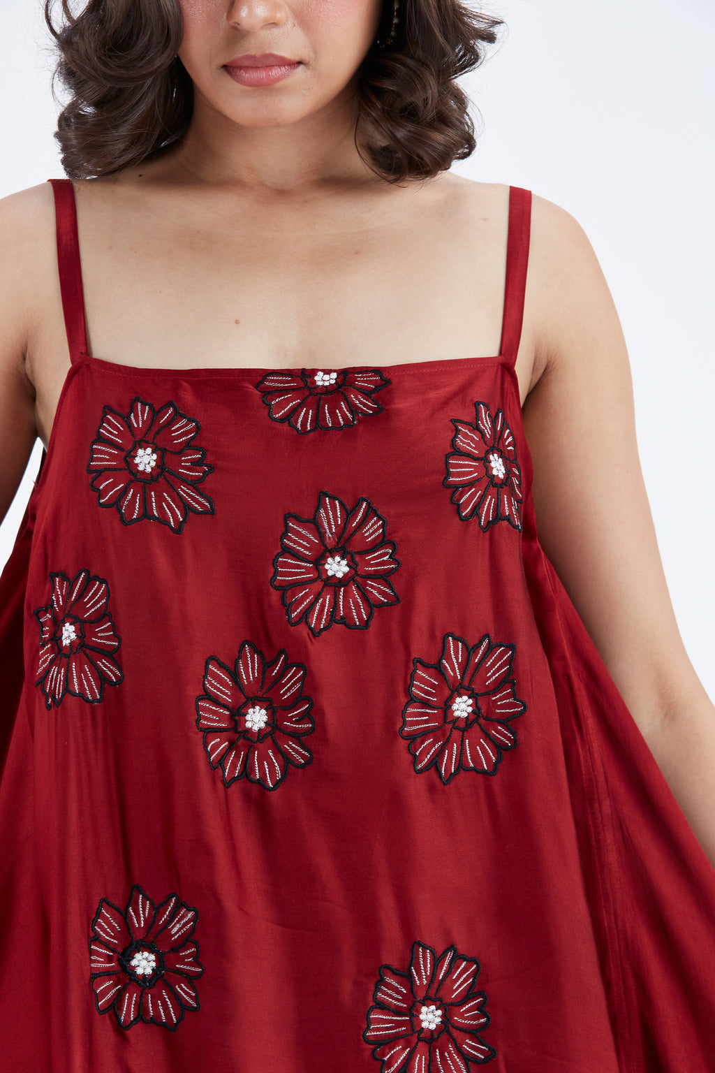 Reya Red dress by Hasttvam with Ete by Hasttvam at Kamakhyaa for sustainable fashion