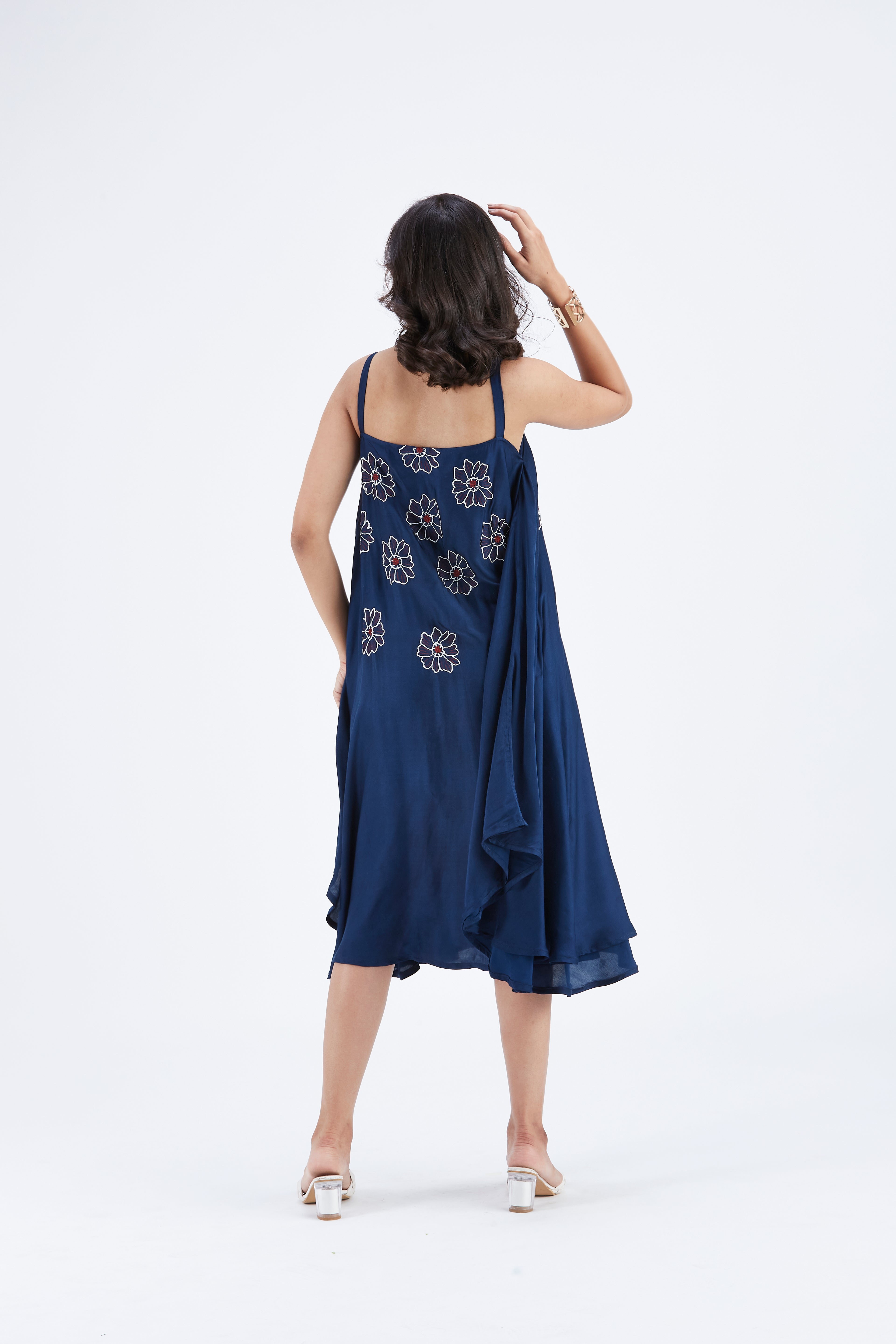 Reya Indigo dress by Hasttvam with Ete by Hasttvam at Kamakhyaa for sustainable fashion
