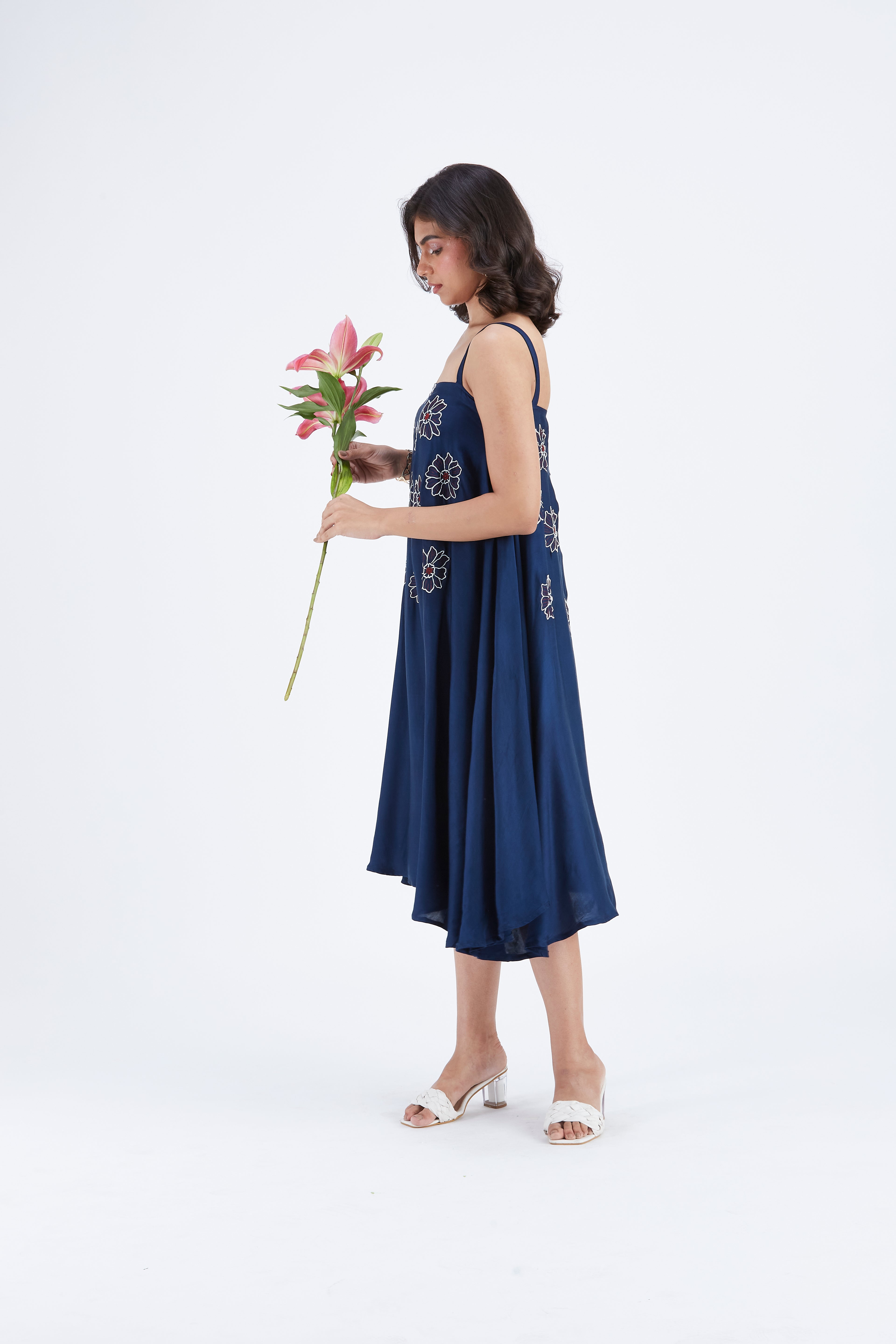 Reya Indigo dress by Hasttvam with Ete by Hasttvam at Kamakhyaa for sustainable fashion