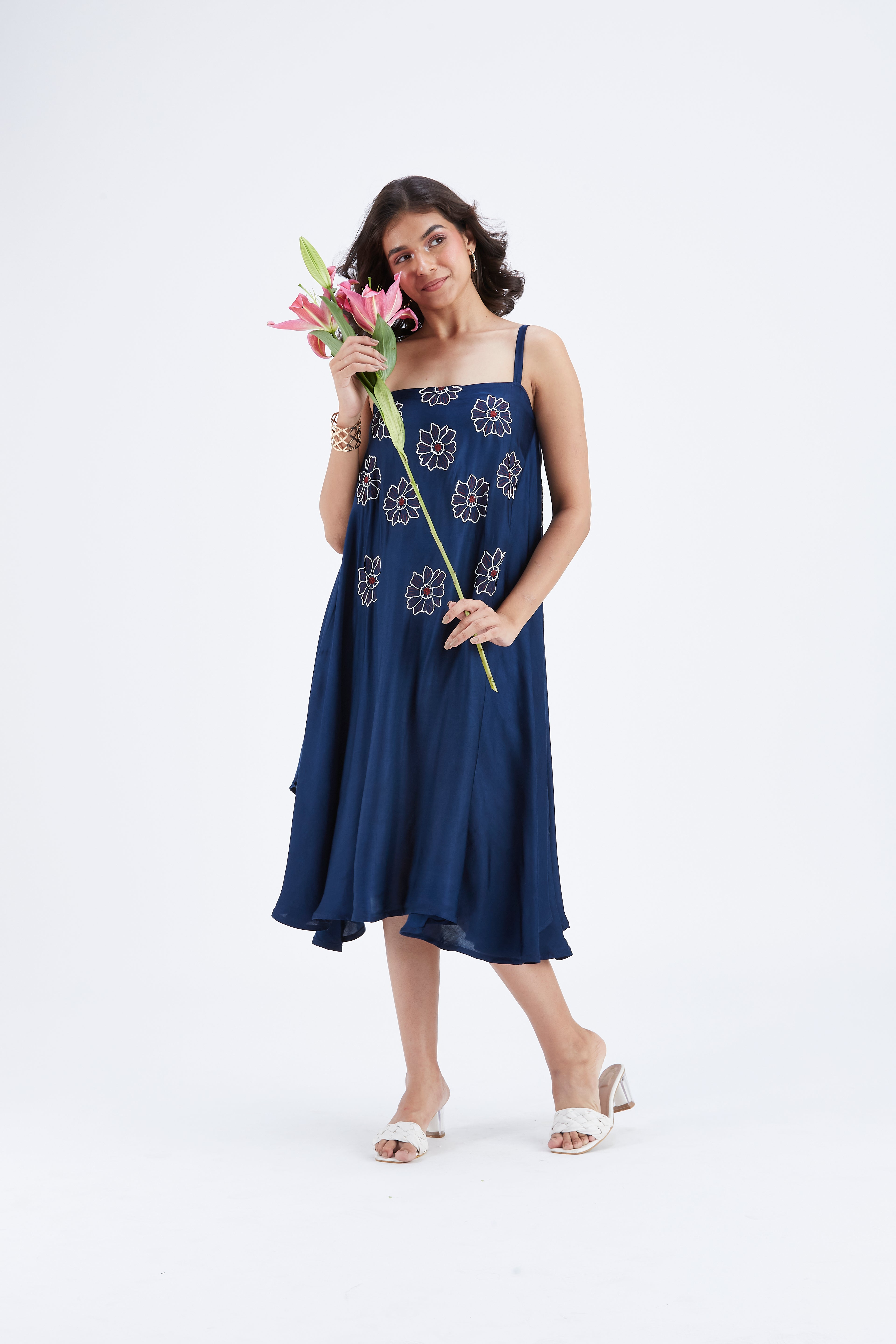 Reya Indigo dress by Hasttvam with Ete by Hasttvam at Kamakhyaa for sustainable fashion