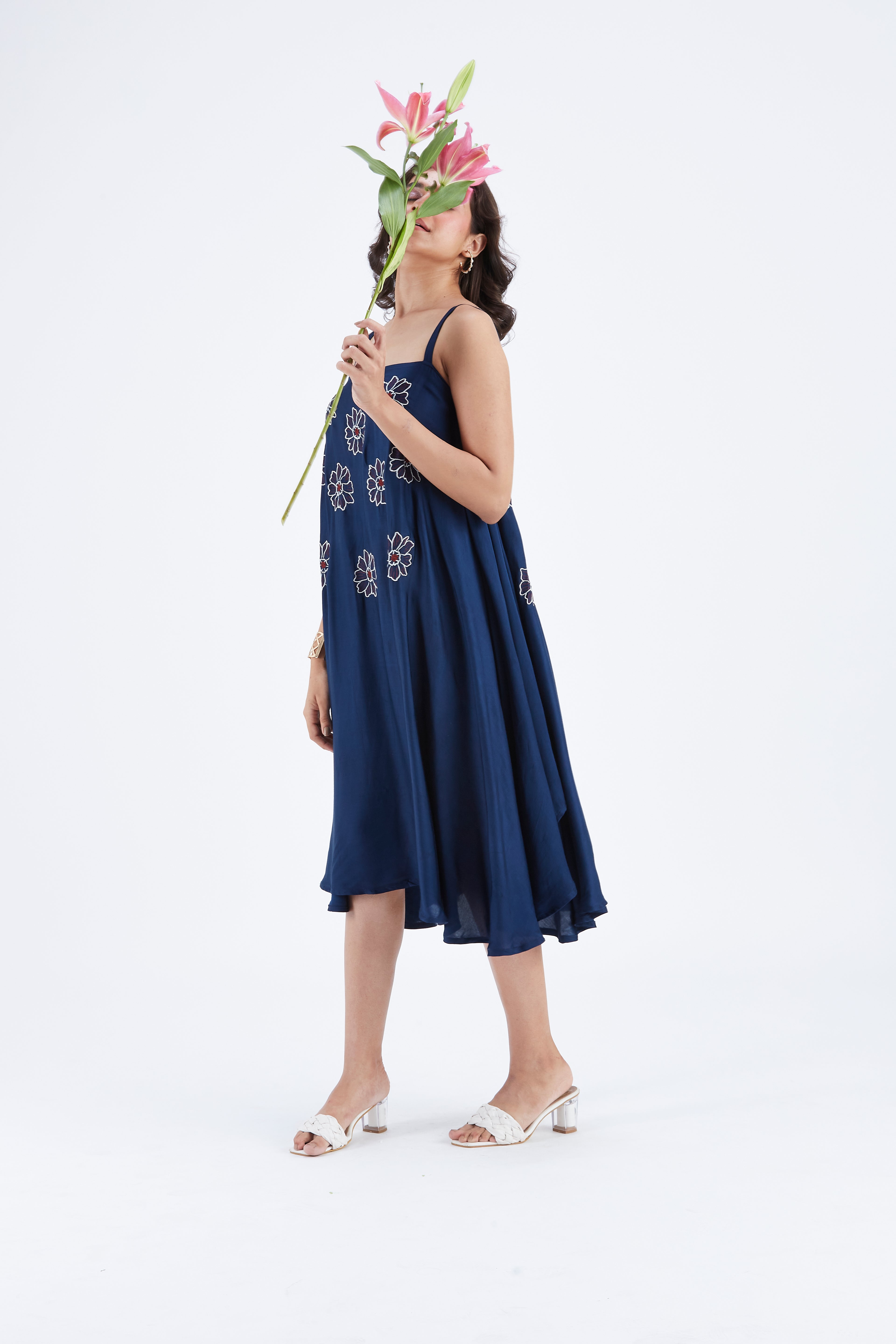 Reya Indigo dress by Hasttvam with Ete by Hasttvam at Kamakhyaa for sustainable fashion