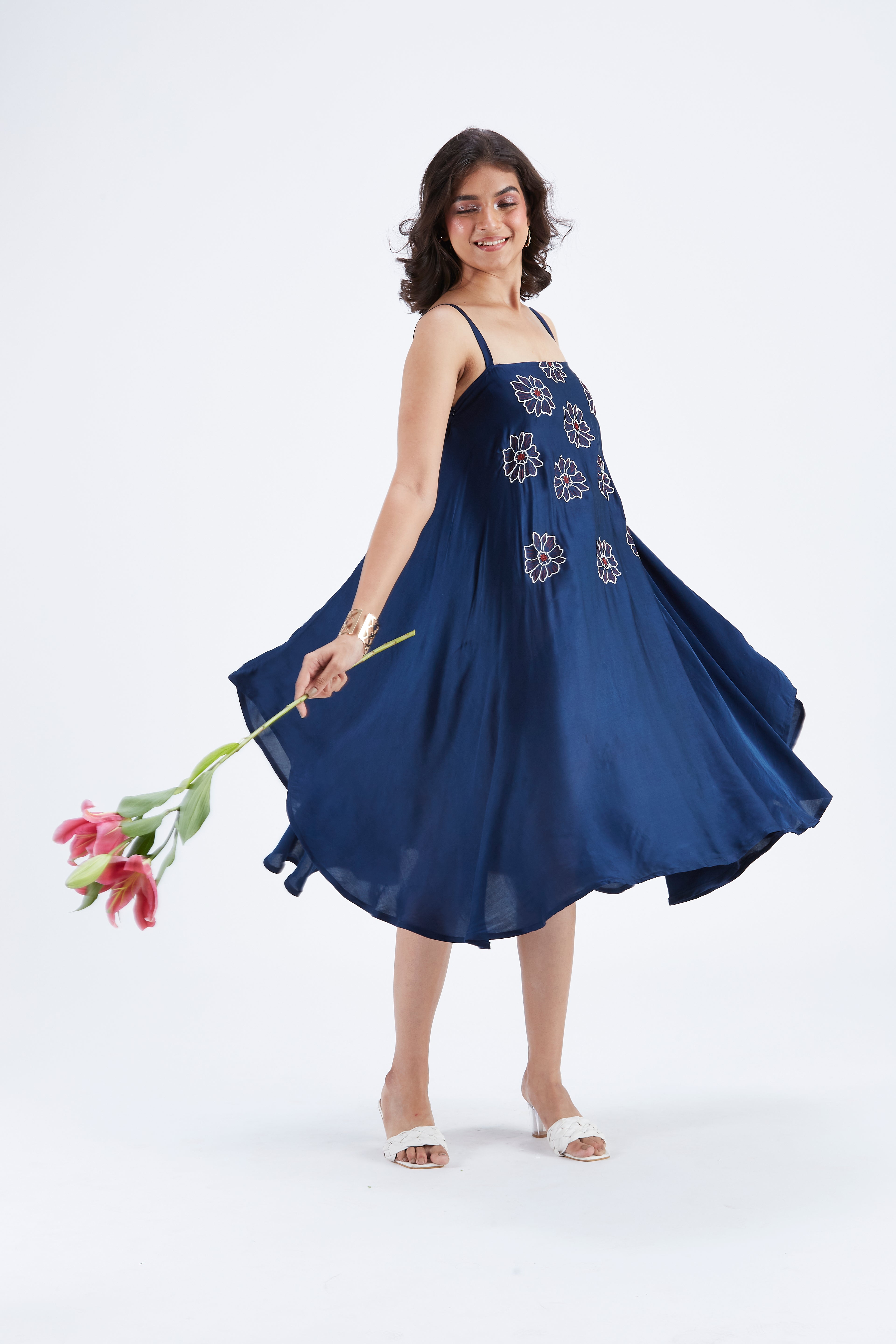 Reya Indigo dress by Hasttvam with Ete by Hasttvam at Kamakhyaa for sustainable fashion