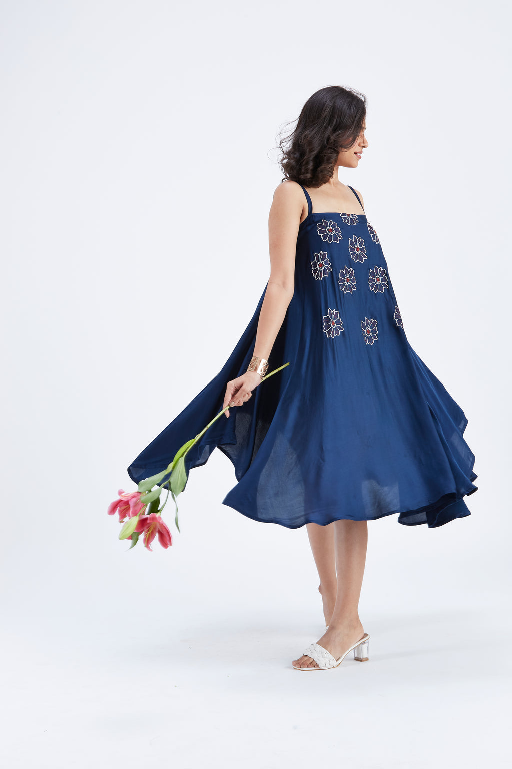 Reya Indigo dress by Hasttvam with Ete by Hasttvam at Kamakhyaa for sustainable fashion
