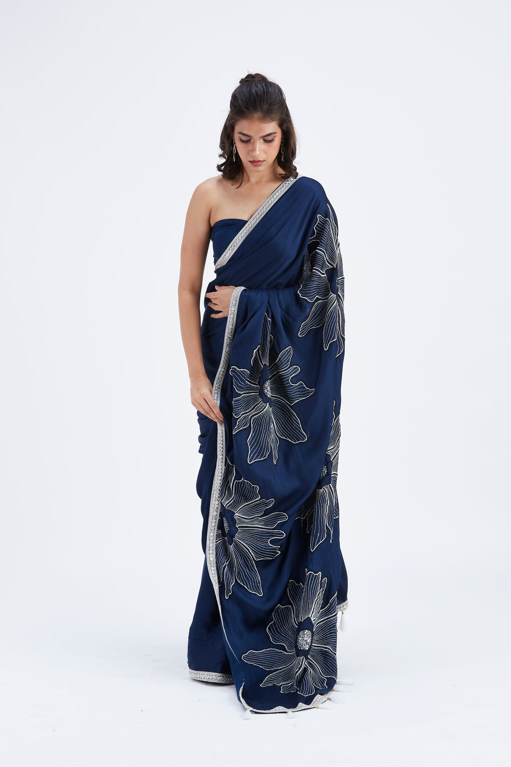 Zaira Indigo Saree by Hasttvam with Ete by Hasttvam at Kamakhyaa for sustainable fashion