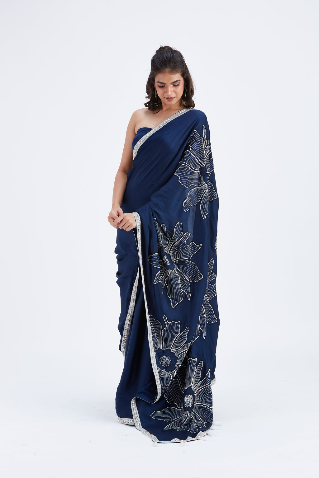 Zaira Indigo Saree by Hasttvam with Ete by Hasttvam at Kamakhyaa for sustainable fashion