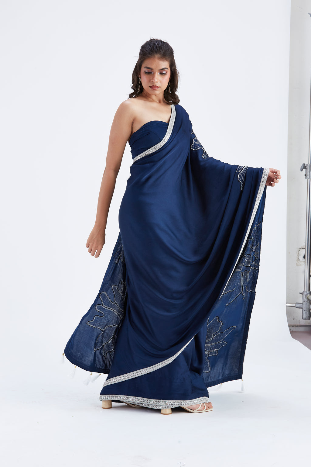 Zaira Indigo Saree by Hasttvam with Ete by Hasttvam at Kamakhyaa for sustainable fashion