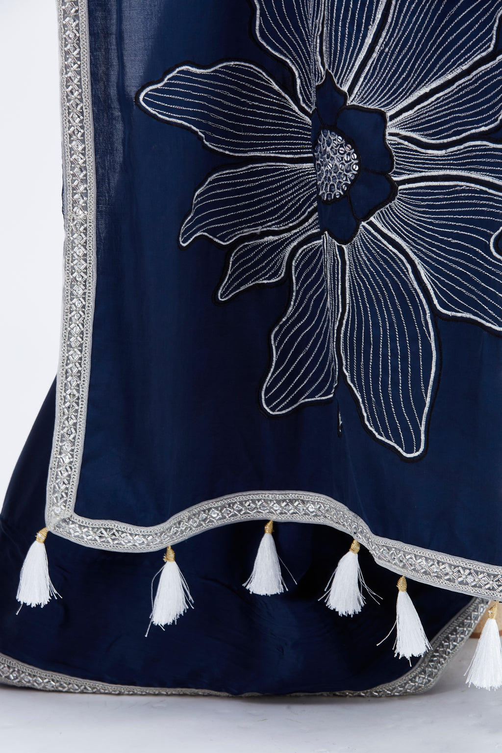 Zaira Indigo Saree by Hasttvam with Ete by Hasttvam at Kamakhyaa for sustainable fashion