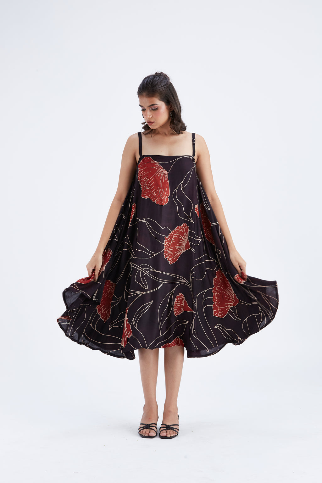 Reya Black dress by Hasttvam with Ete by Hasttvam at Kamakhyaa for sustainable fashion