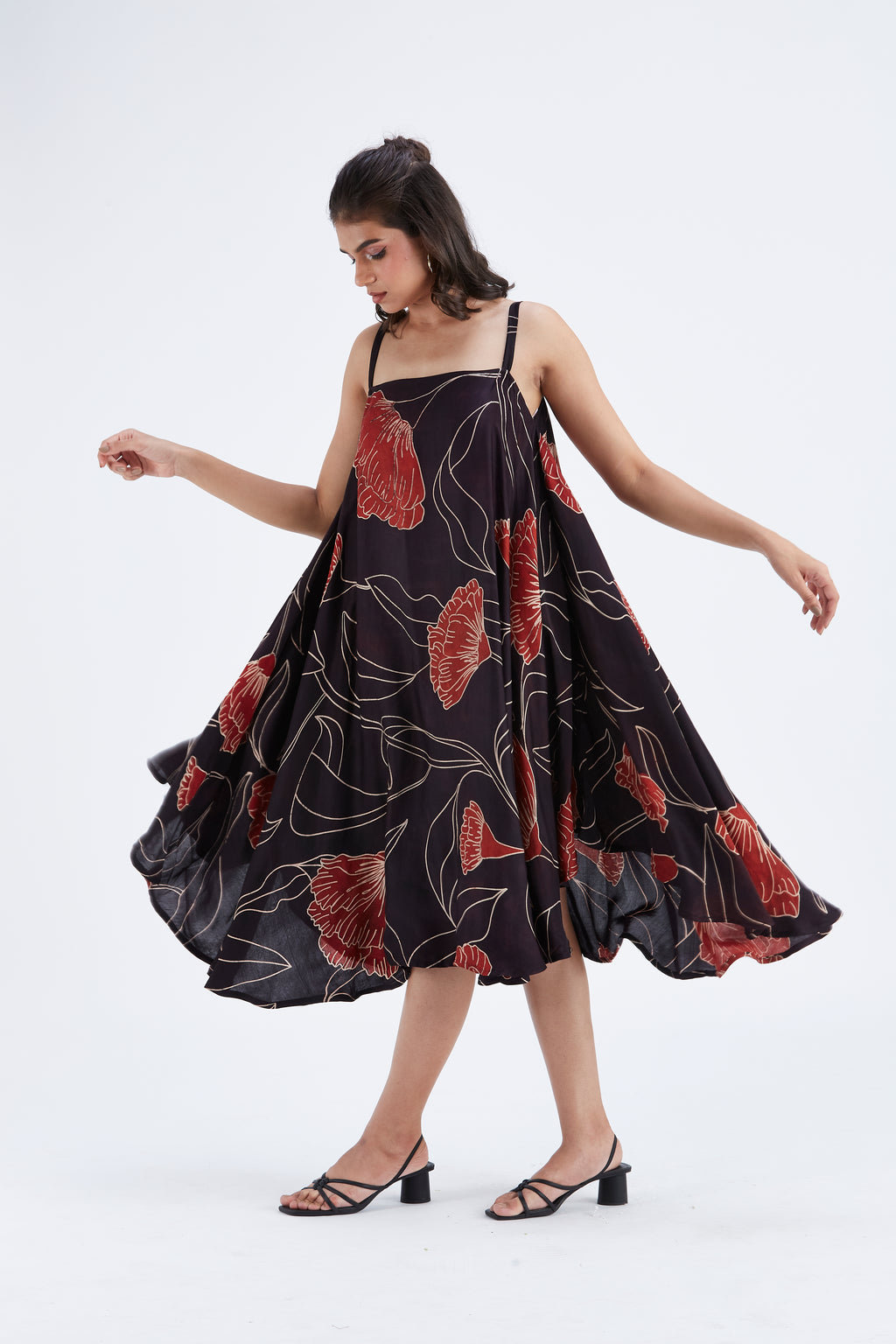 Reya Black dress by Hasttvam with Ete by Hasttvam at Kamakhyaa for sustainable fashion