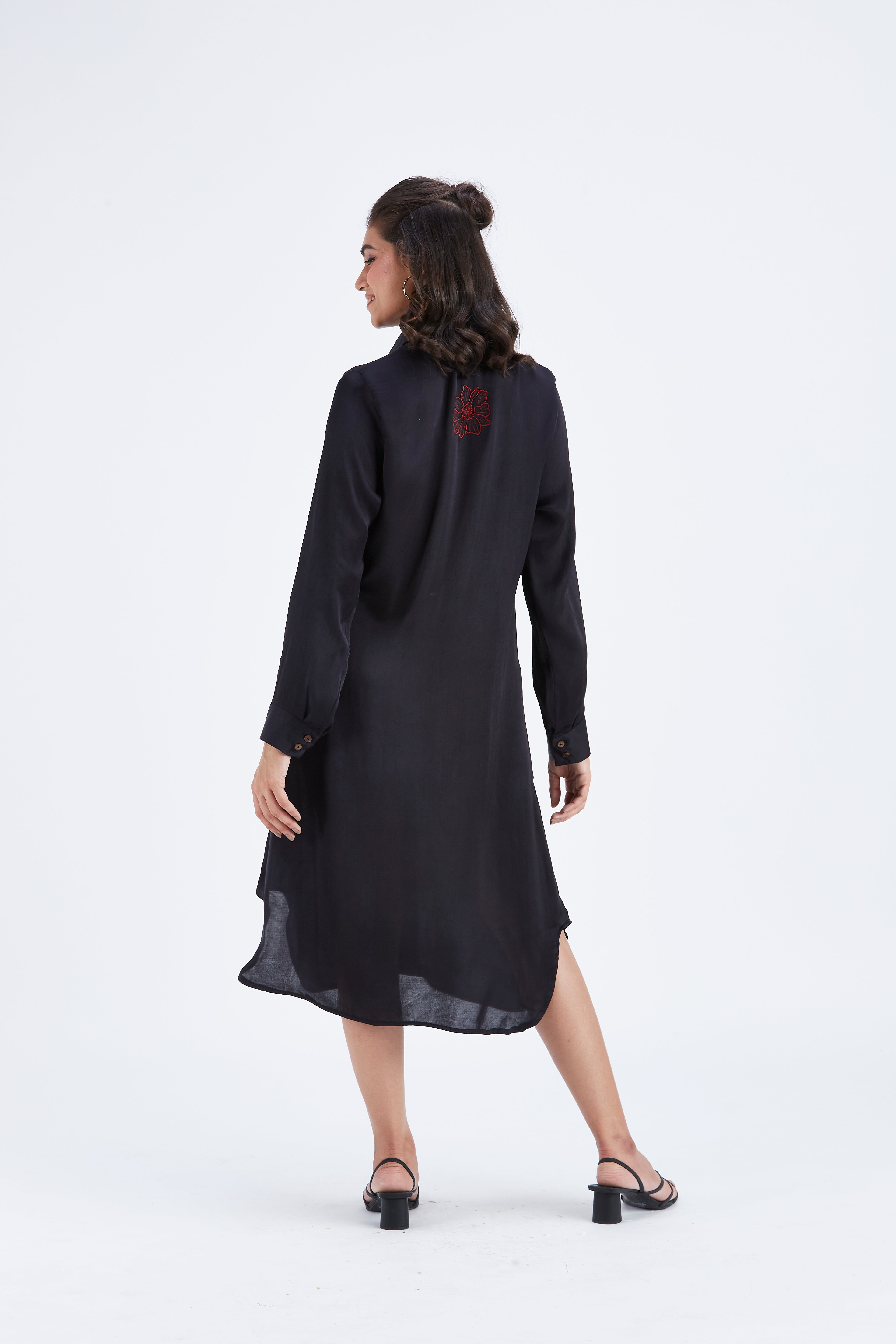 Zae Black dress by Hasttvam with Ete by Hasttvam at Kamakhyaa for sustainable fashion